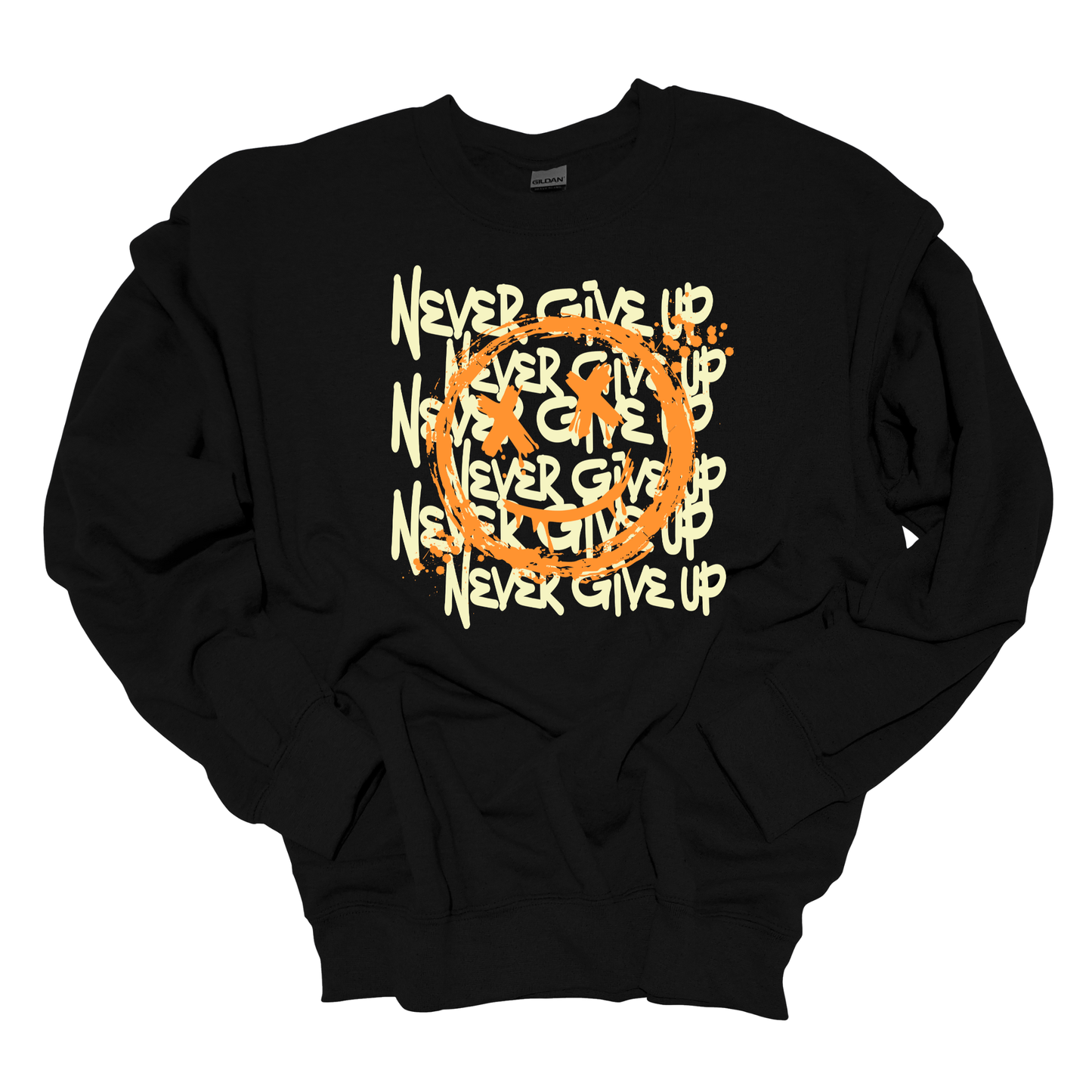 NEVER GIVE UP CREWNECK SWEATSHIRT
