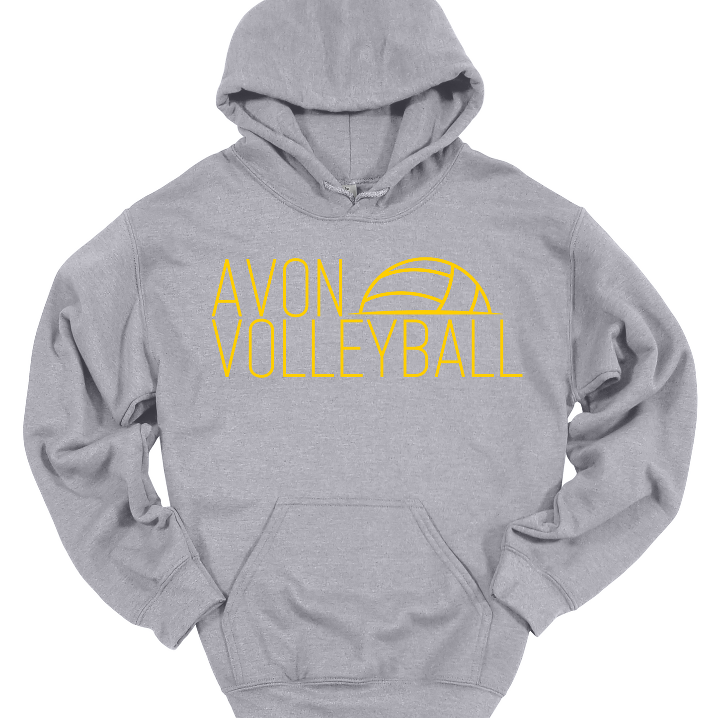 AVON VOLLEYBALL HALF BALL (YELLOW) HOODIE