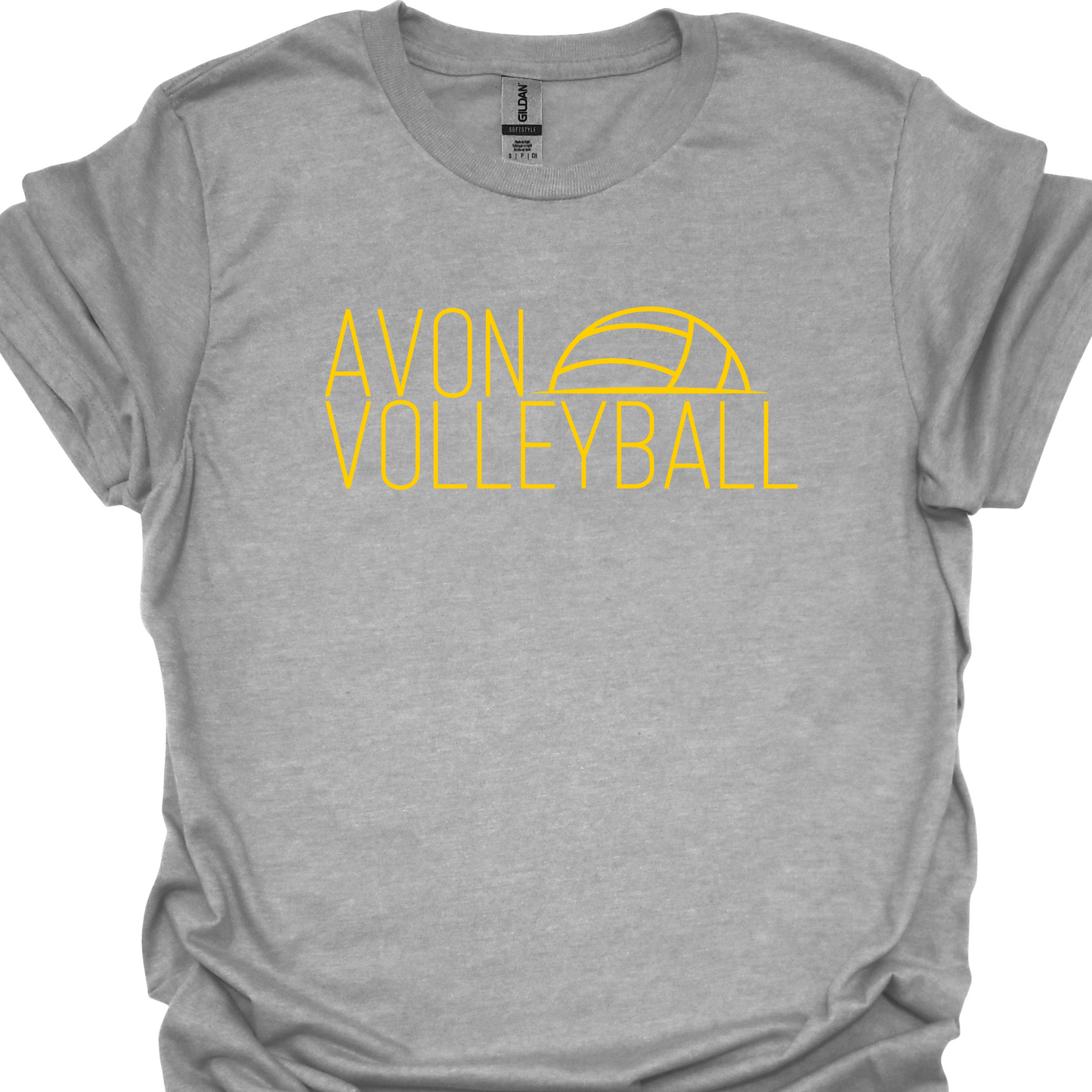 AVON VOLLEYBALL HALF BALL (YELLOW) TSHIRT