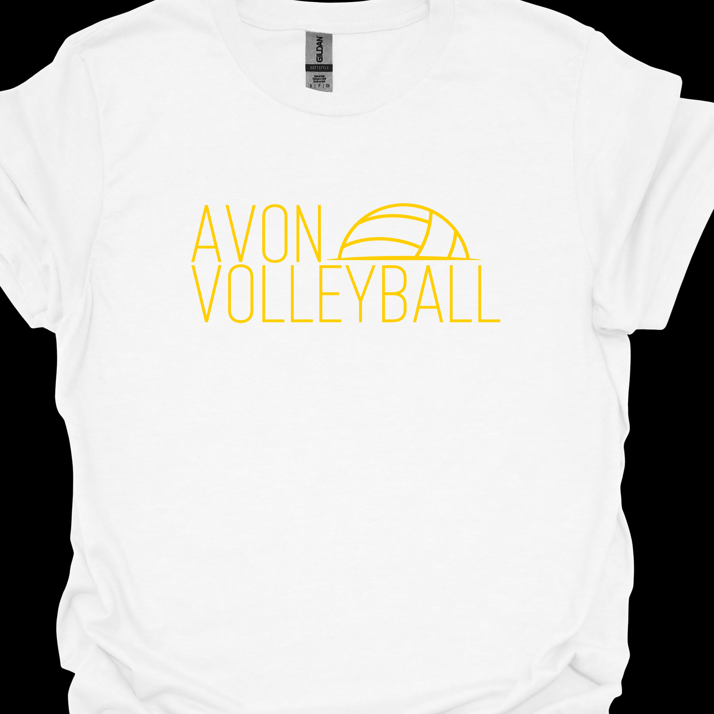 AVON VOLLEYBALL HALF BALL (YELLOW) TSHIRT