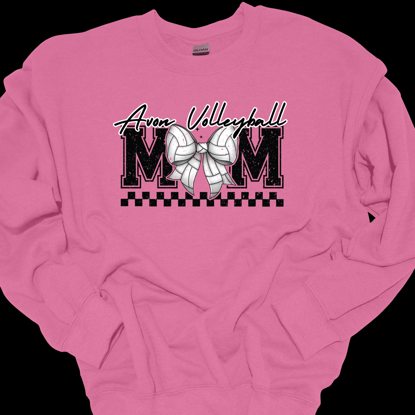 AVON VOLLEYBALL MOM W BOW CREWNECK