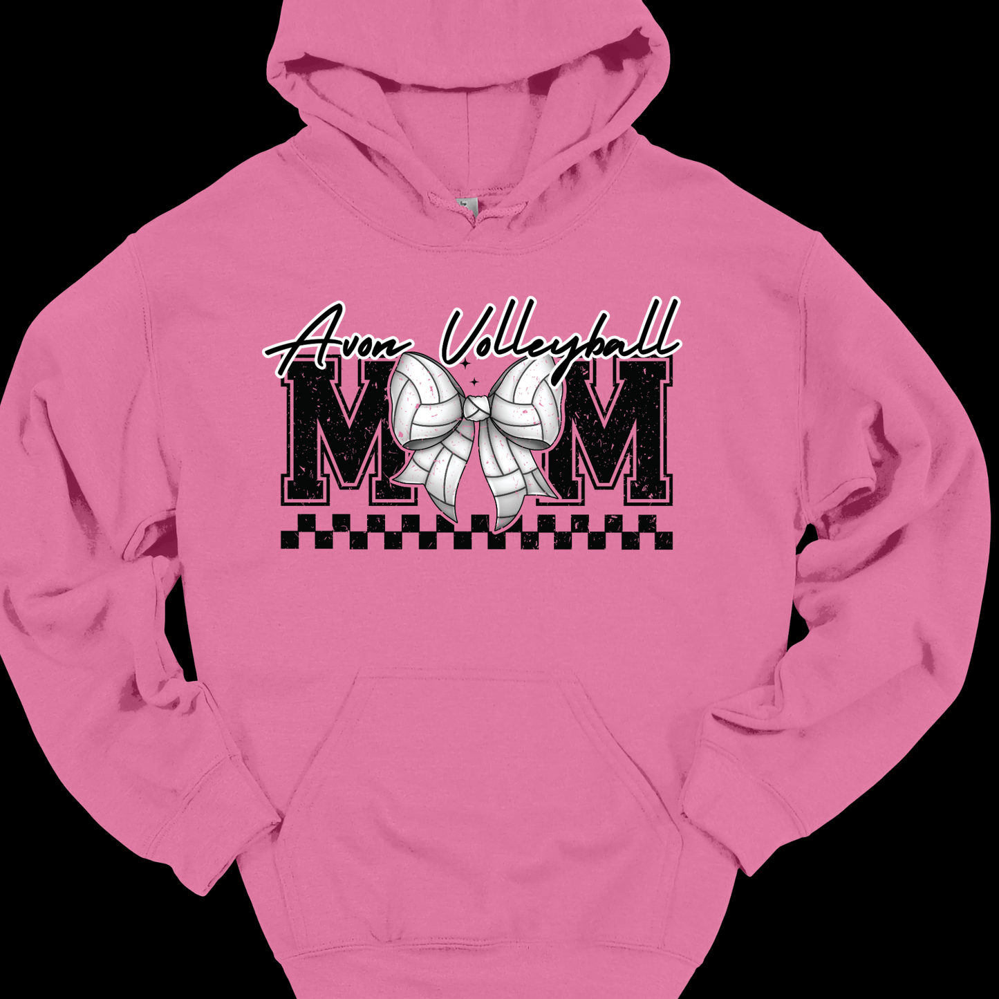 AVON VOLLEYBALL MOM W BOW HOODIE