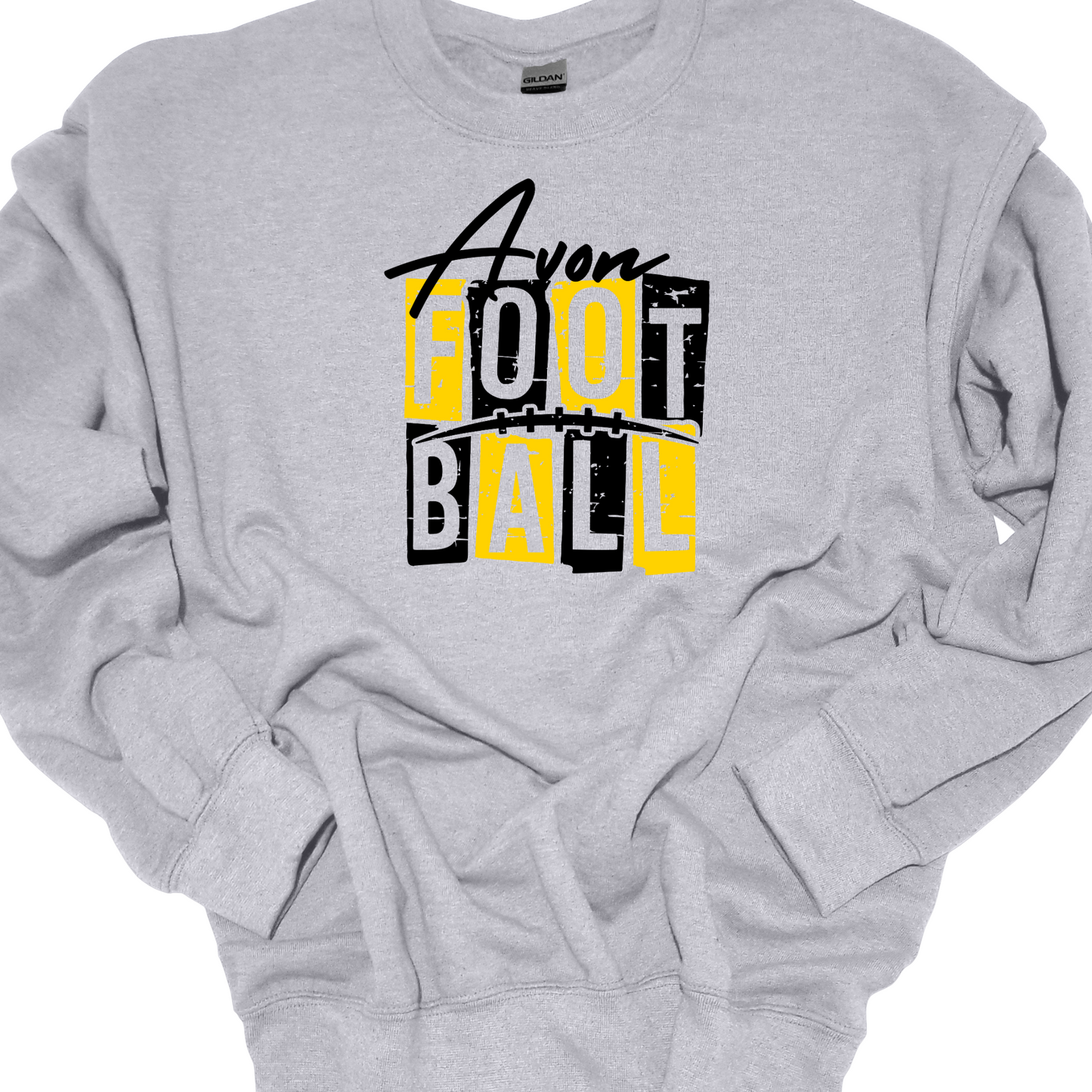 AVON FOOTBALL STAMPED CREWNECK