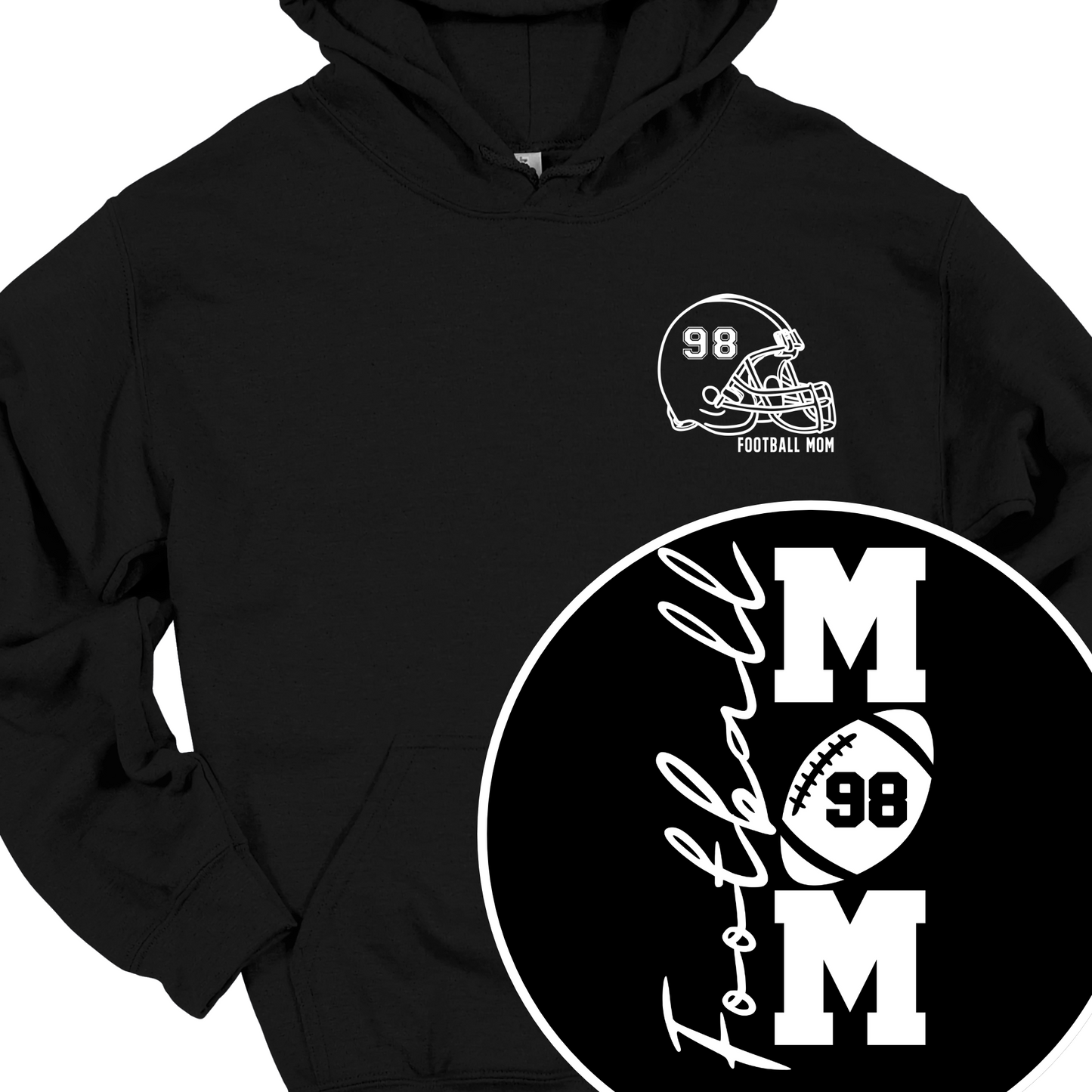AVON FOOTBALL (CUSTOM MOM OR DAD AND PLAYER NUMBER) HOODIE