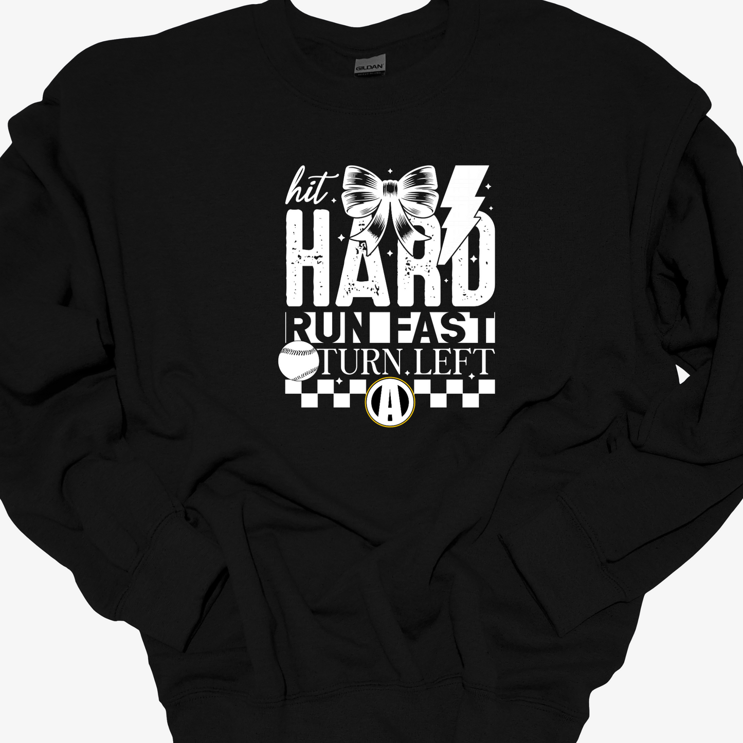 AYS HIT HARD RUN FAST CREWNECK