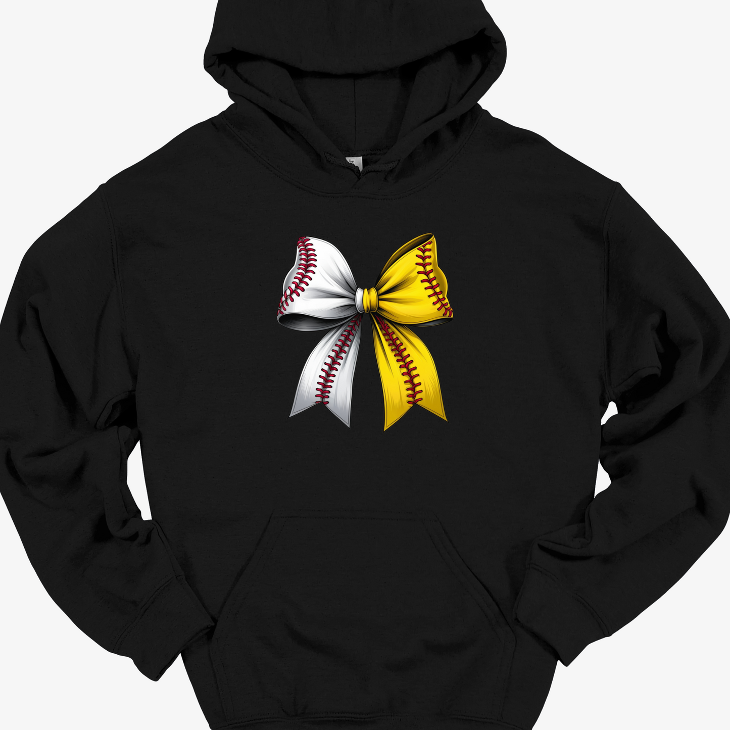 BASEBALL/SOFTBALL SPLIT BOW HOODIE