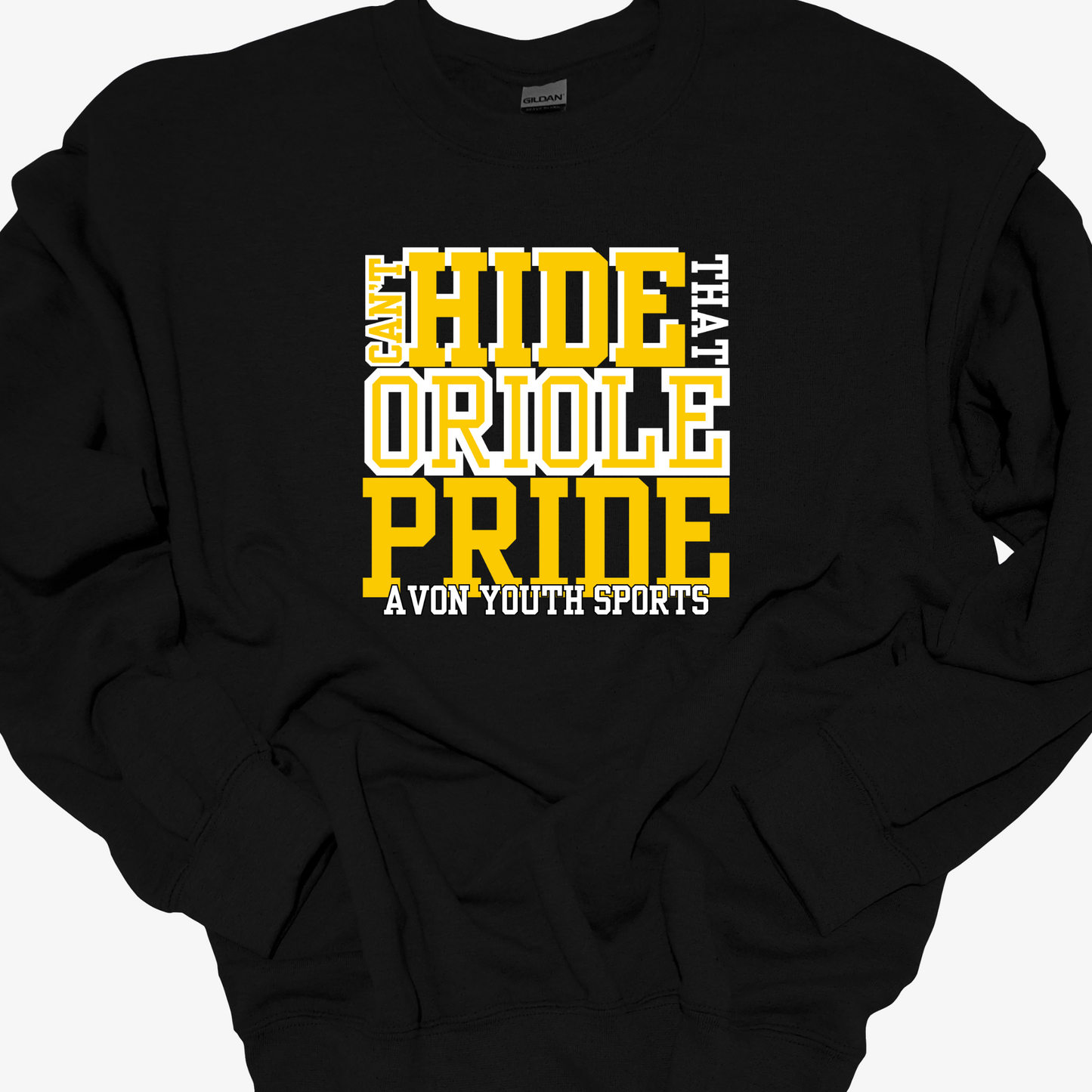 AYS CAN'T HIDE THAT ORIOLE PRIDE CREWNECK
