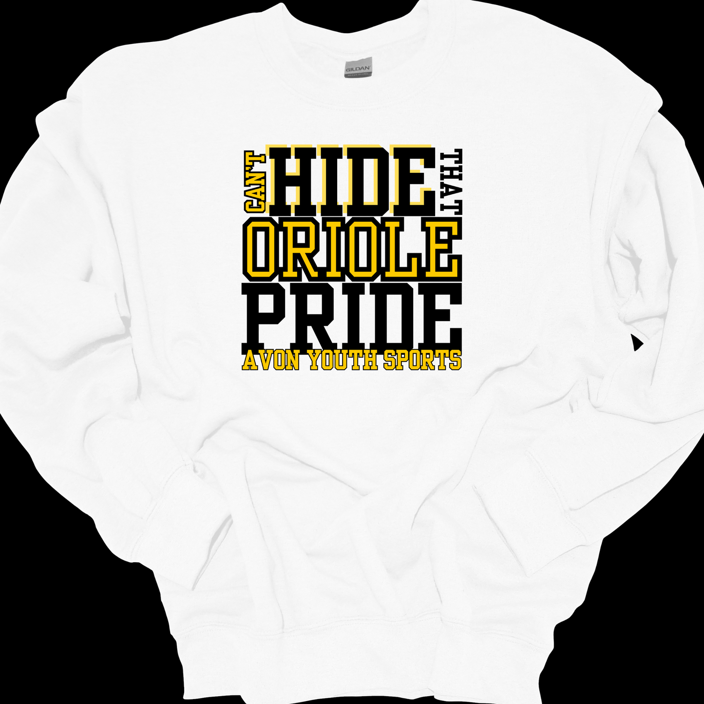 AYS CAN'T HIDE THAT ORIOLE PRIDE CREWNECK