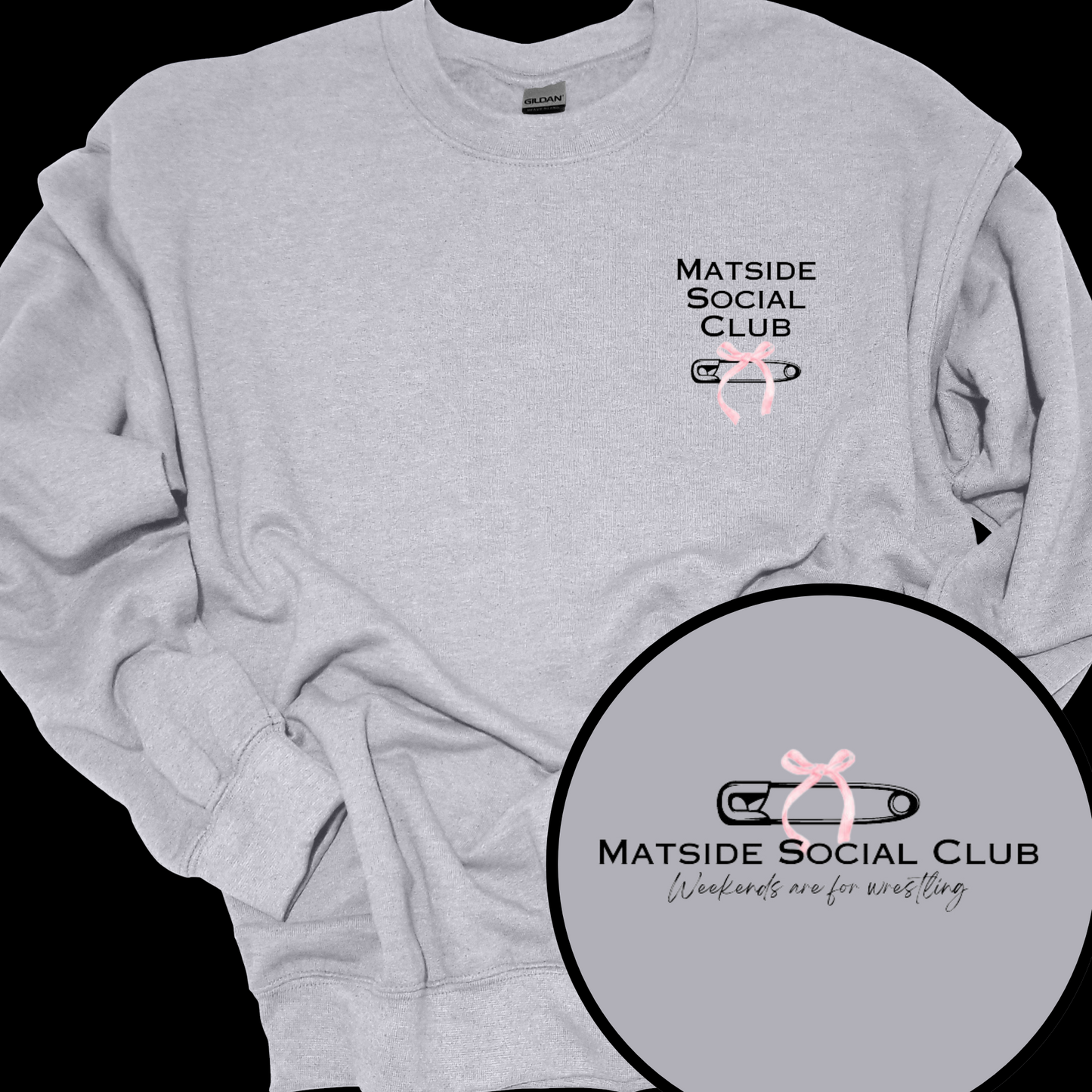 MATSIDE SOCIAL CLUB W BOW CREWNECK