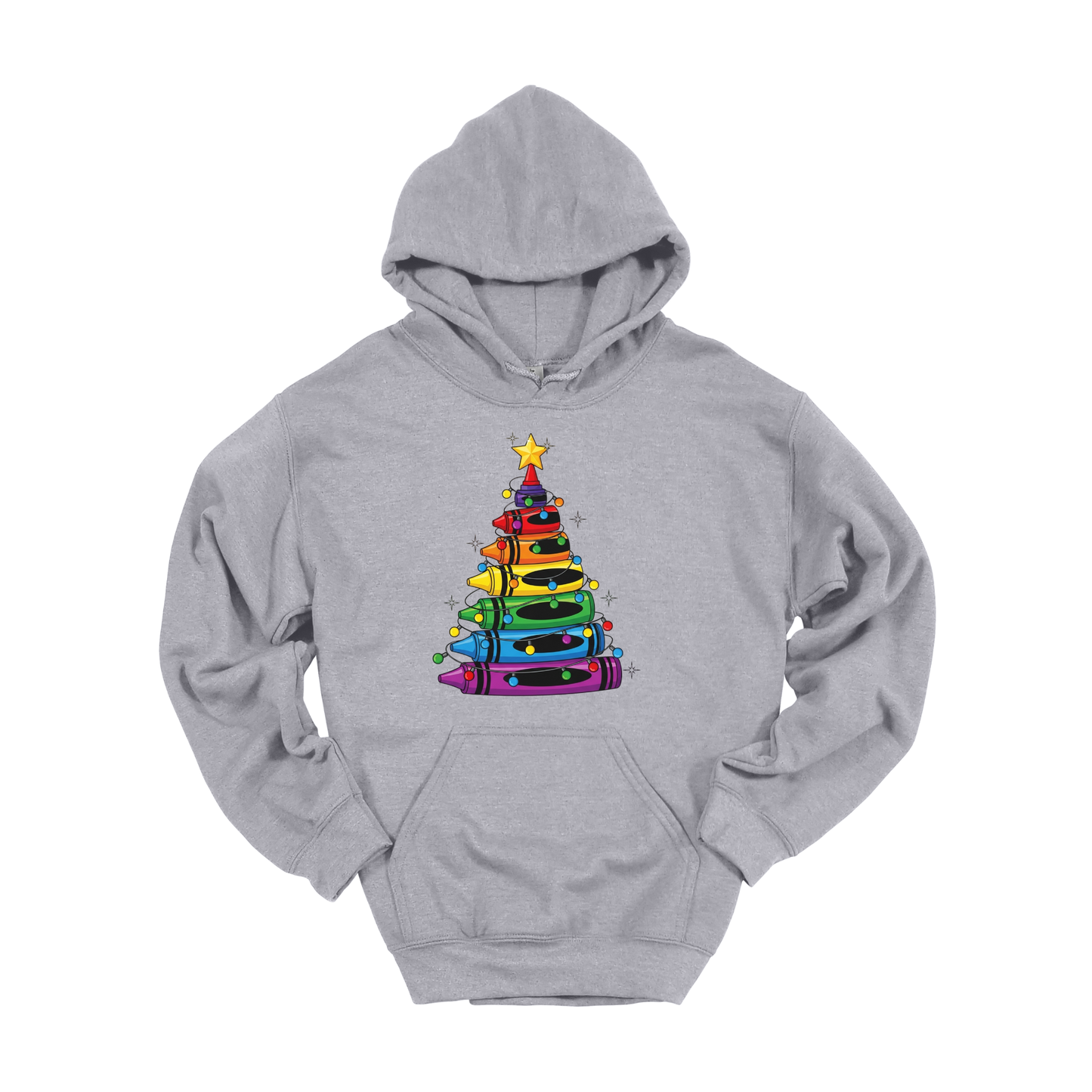 CRAYON CHRISTMAS TREE HOODIE