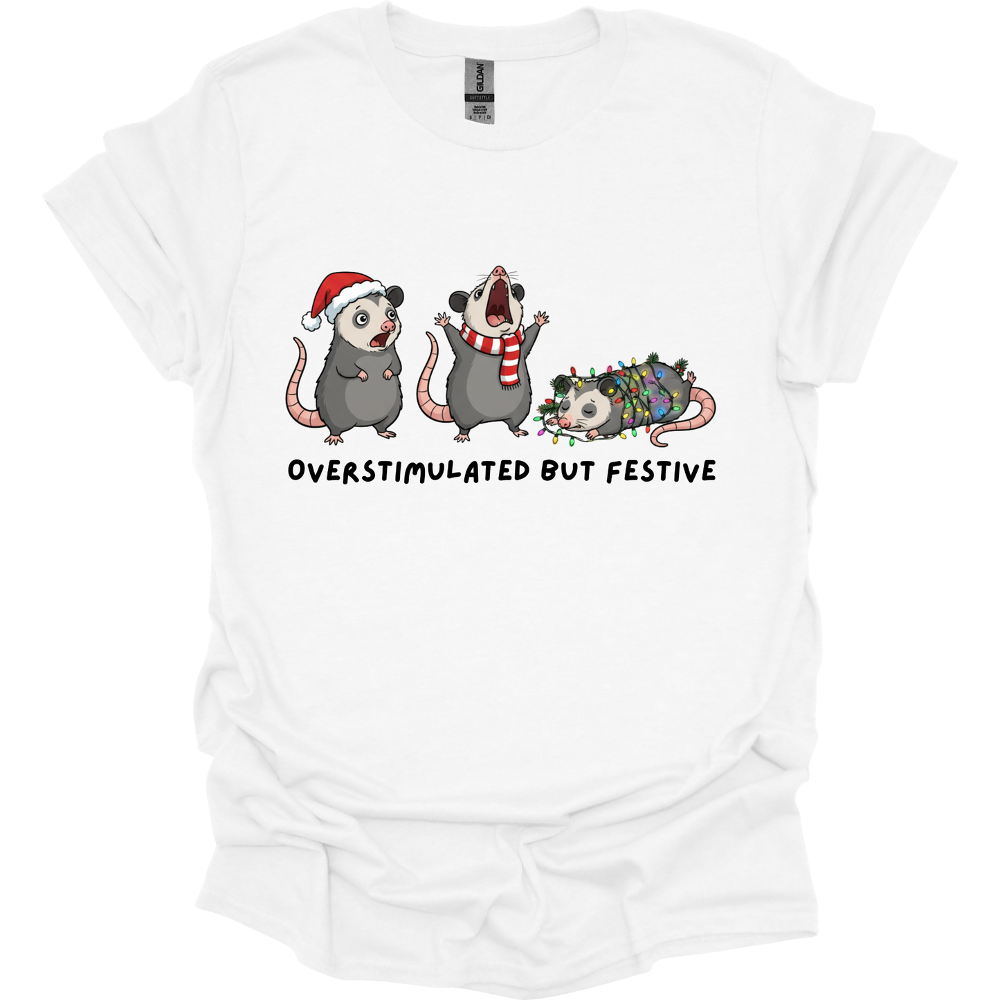 OVERSTIMULATED BUT FESTIVE TEE