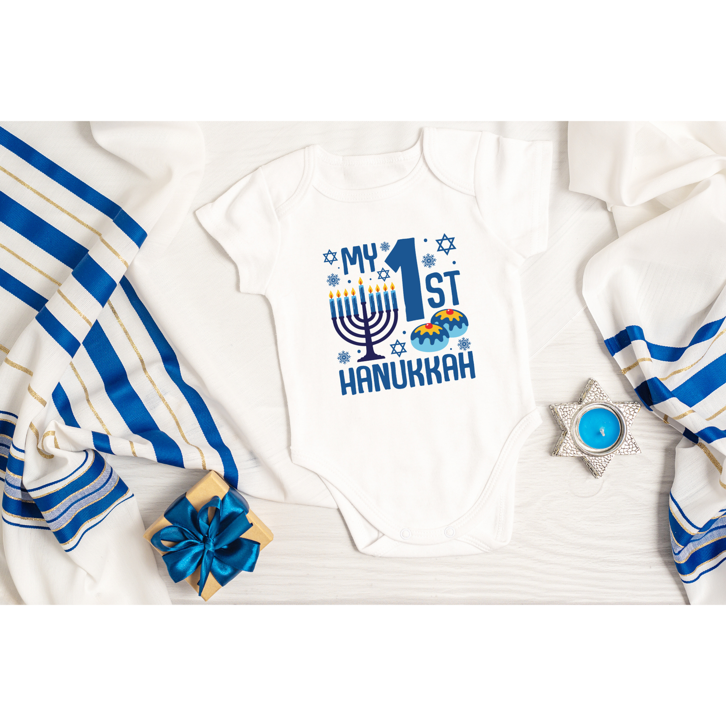 MY 1ST HANUKKAH ONESIE