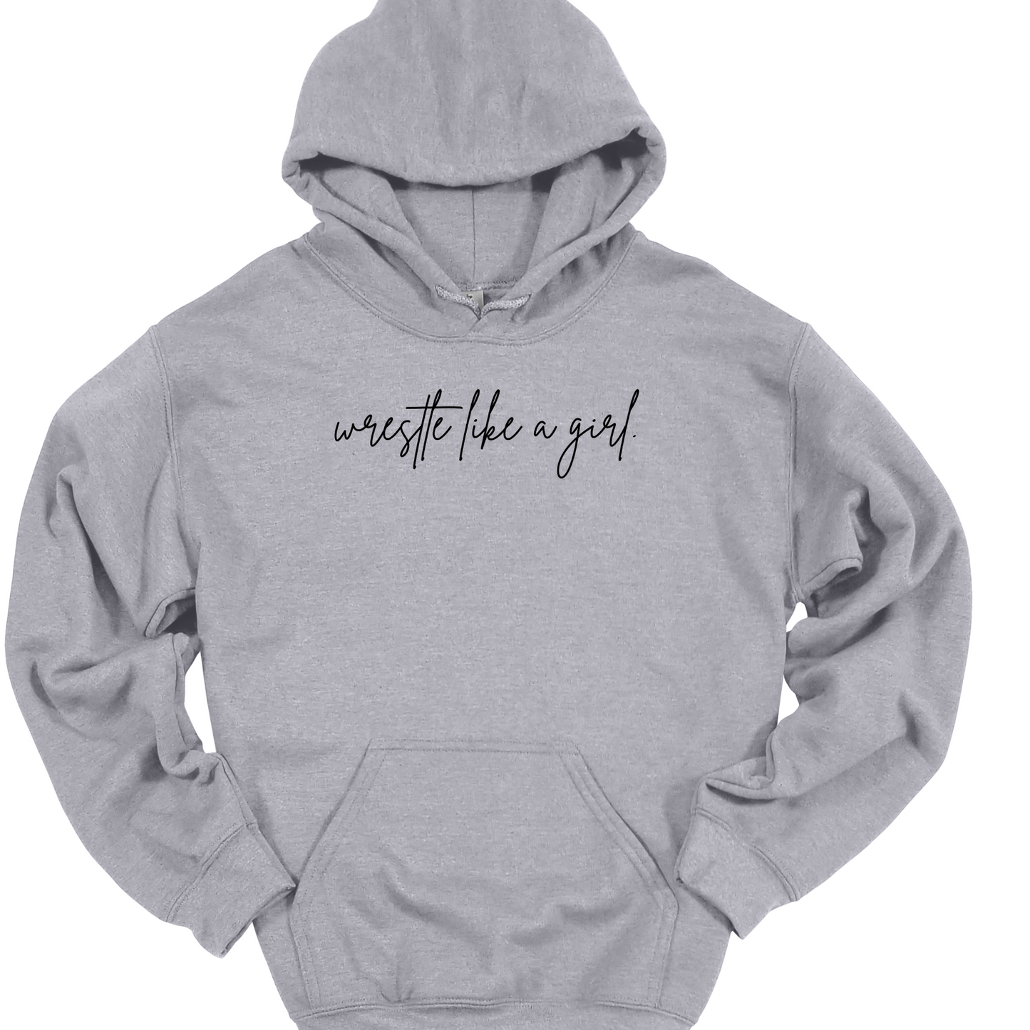 WRESTLE LIKE A GIRL (CURSIVE) HOODIE