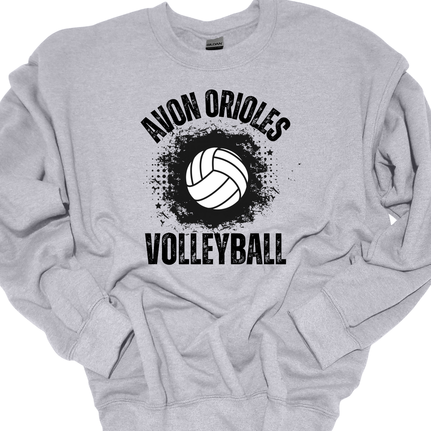 AVON ORIOLES VOLLEYBALL POPART CREWNECK