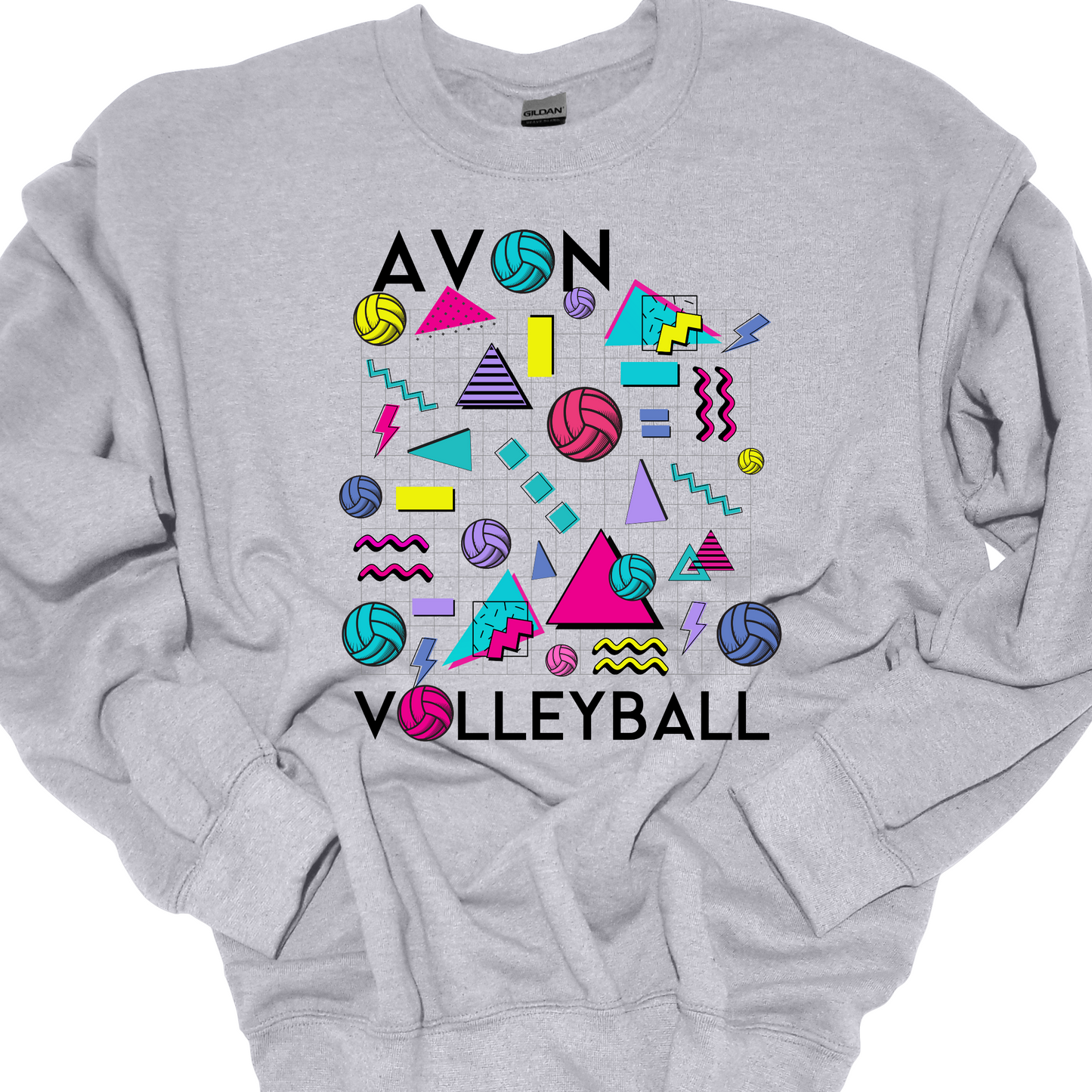 AVON VOLLEYBALL 80S VIBE CREWNECK