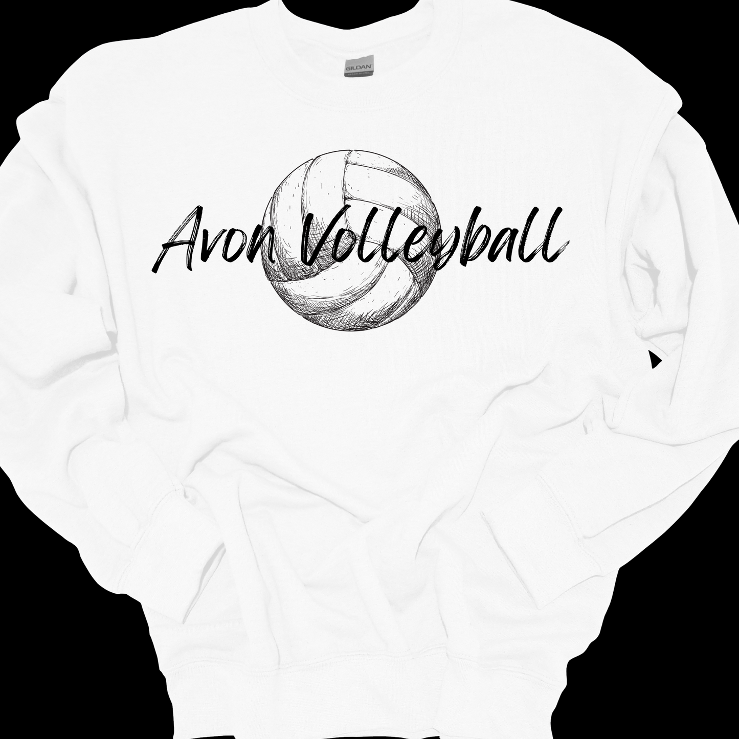 AVON VOLLEYBALL SKETCH CREWNECK