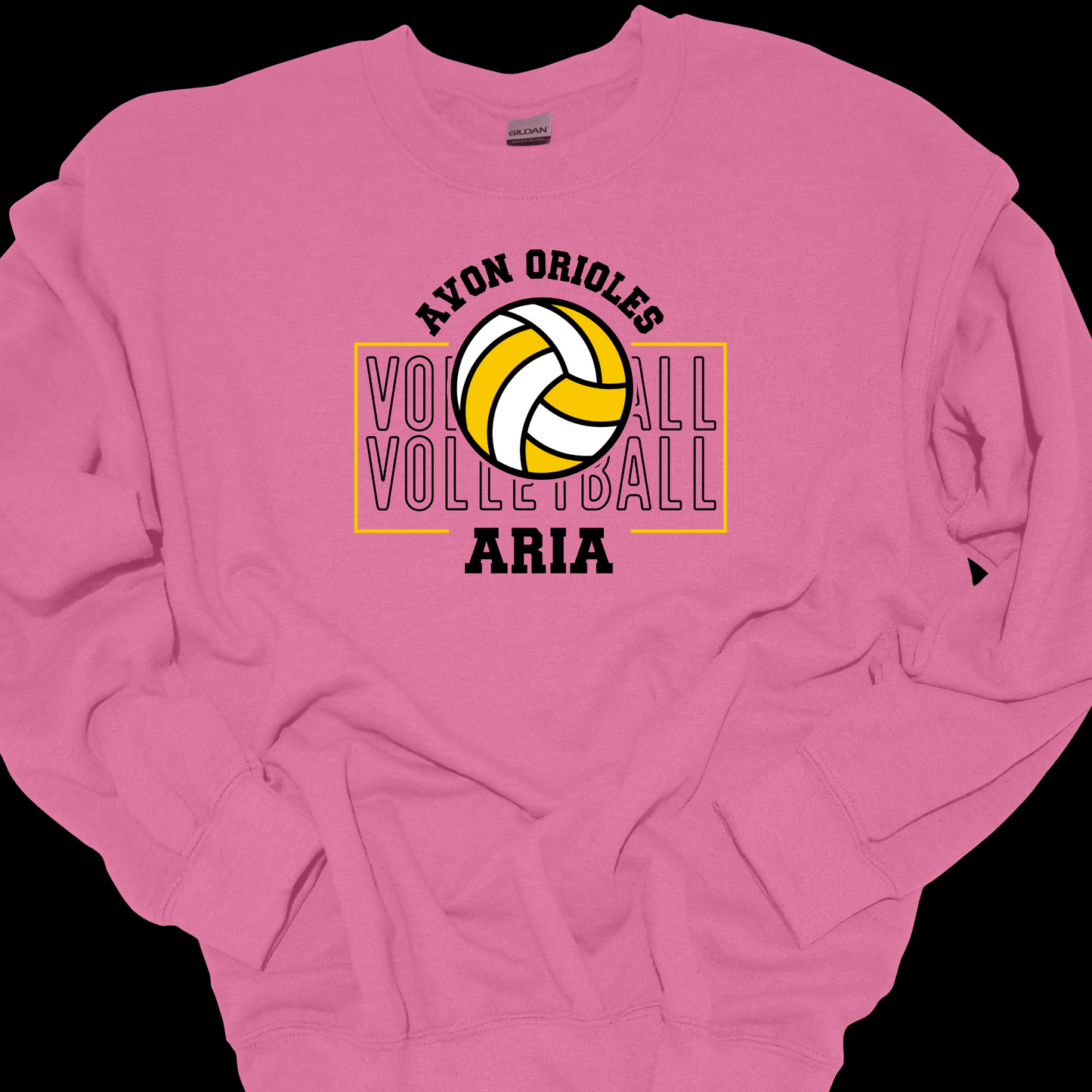PERSONAIZED AVON ORIOLES VOLLEYBALL CREWNECK