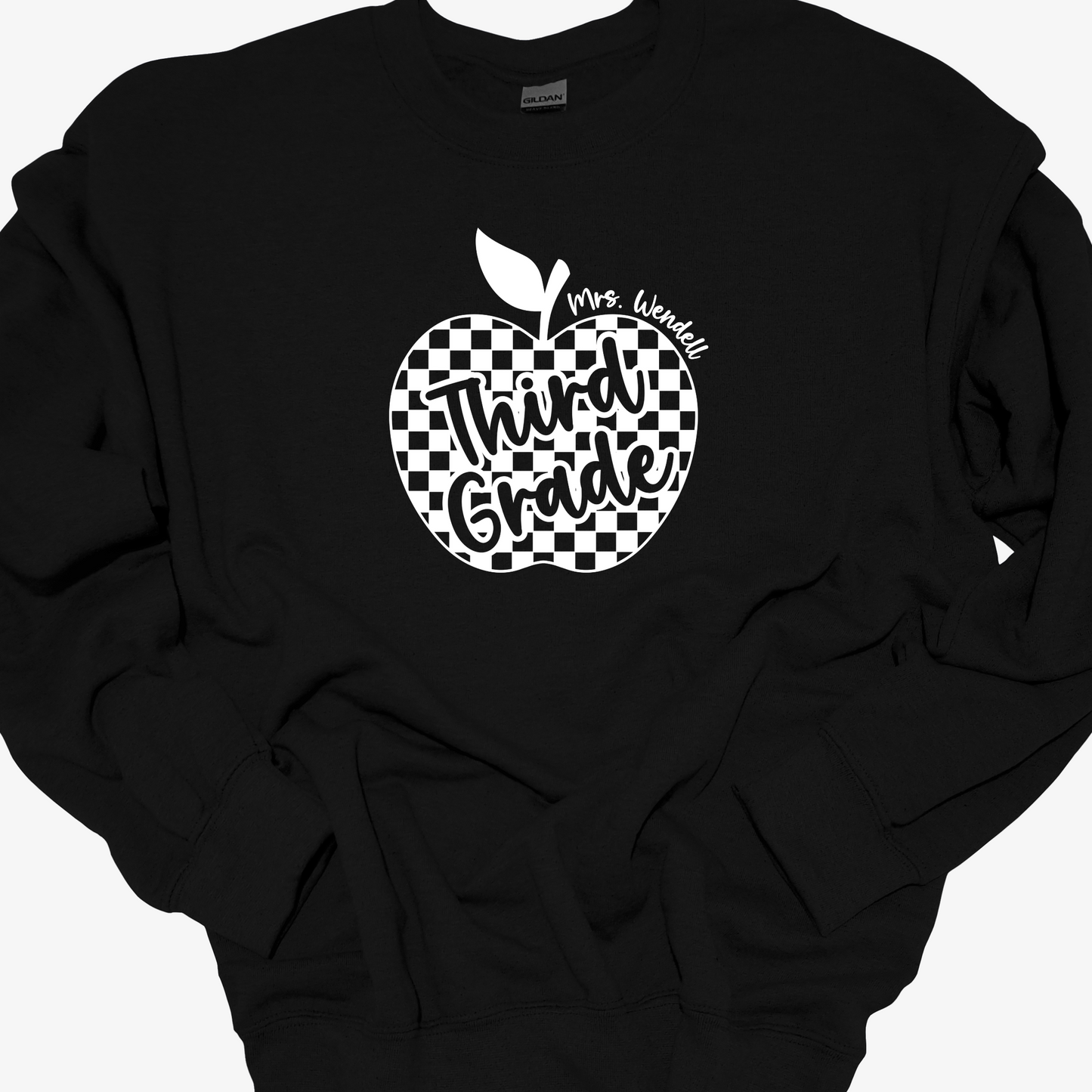 TEACHER CHECKERED APPLE (PERSONALIZED)