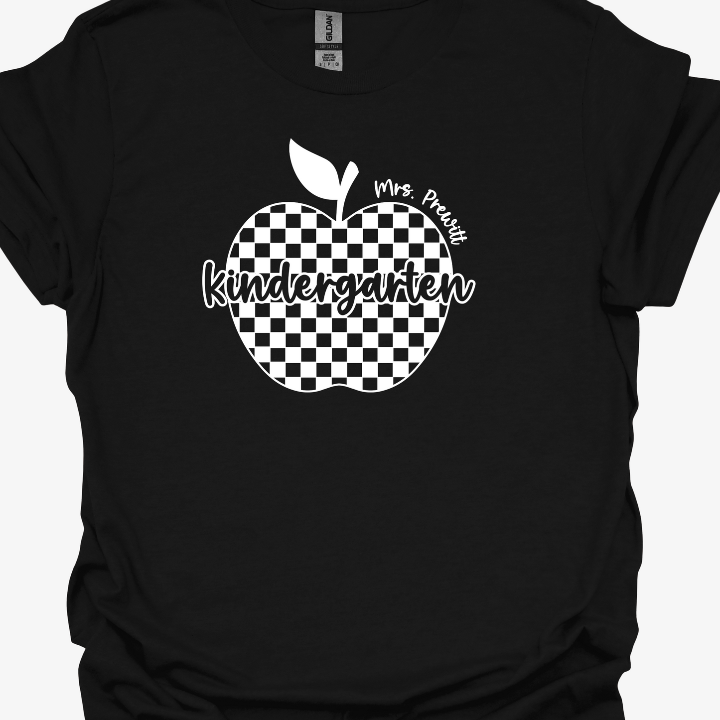 TEACHER CHECKERED APPLE (PERSONALIZED)