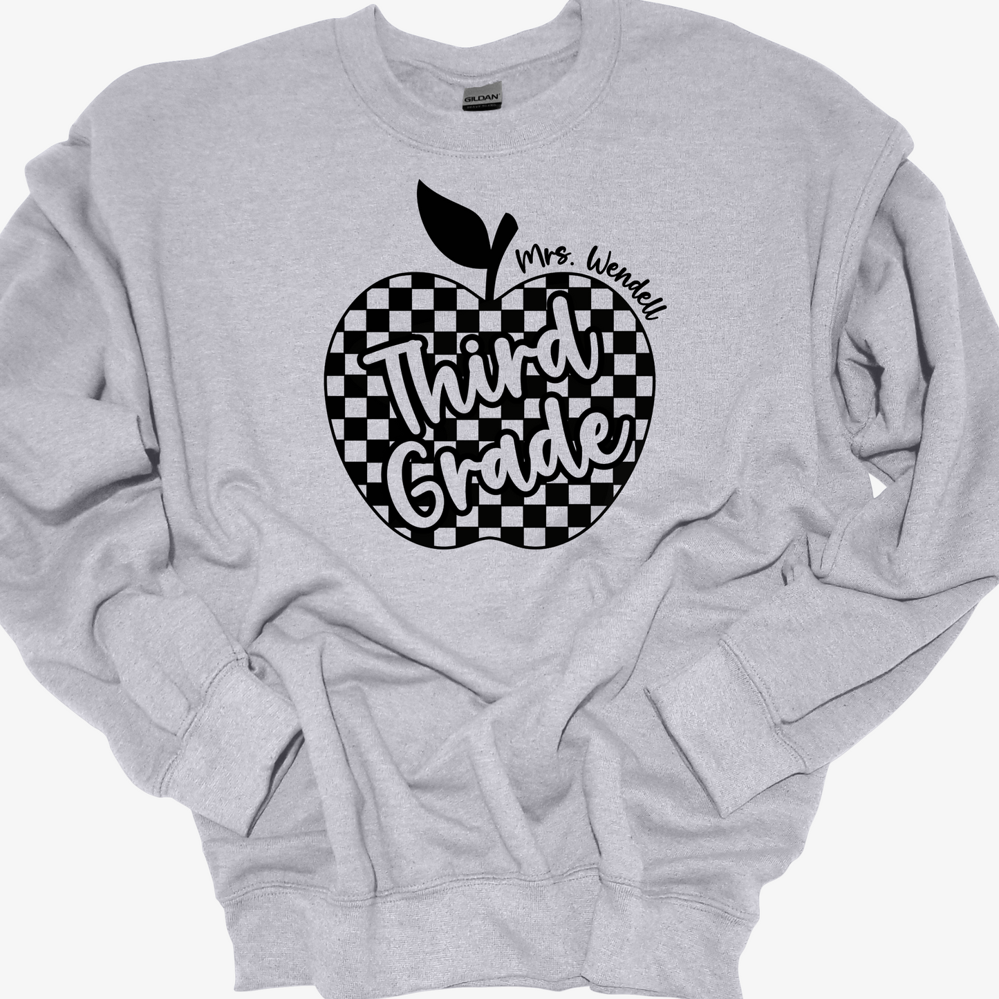 TEACHER CHECKERED APPLE (PERSONALIZED)