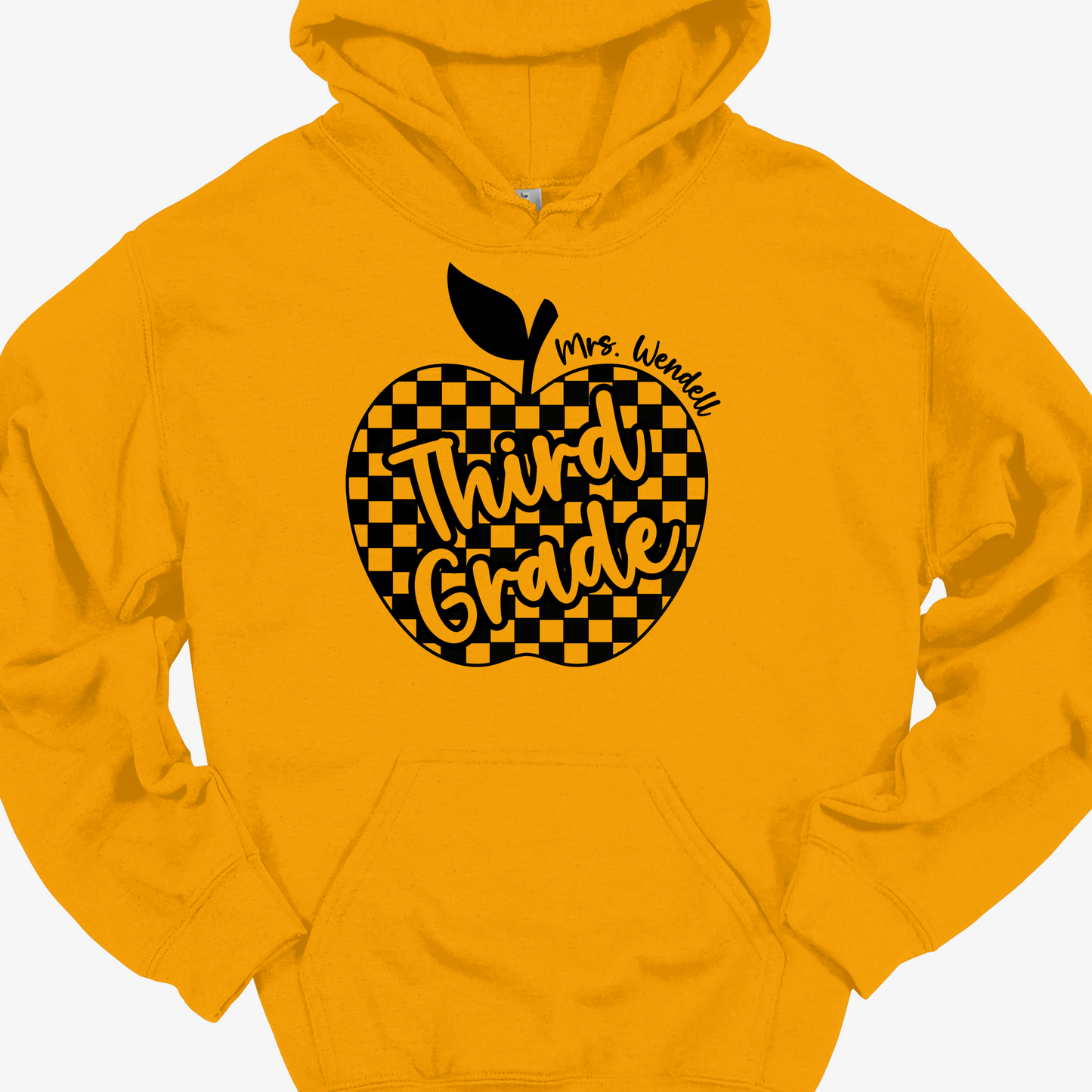 TEACHER CHECKERED APPLE (PERSONALIZED)