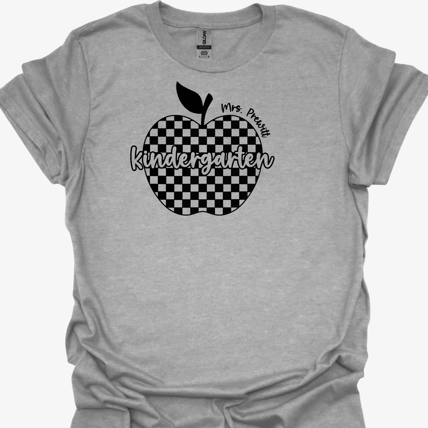 TEACHER CHECKERED APPLE (PERSONALIZED)