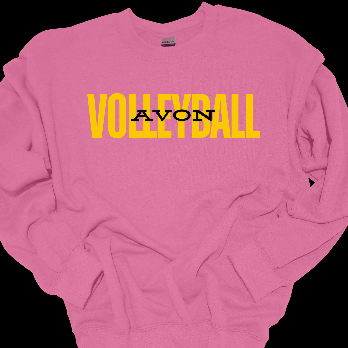 (YELLOW) AVON VOLLEYBALL CREWNECK
