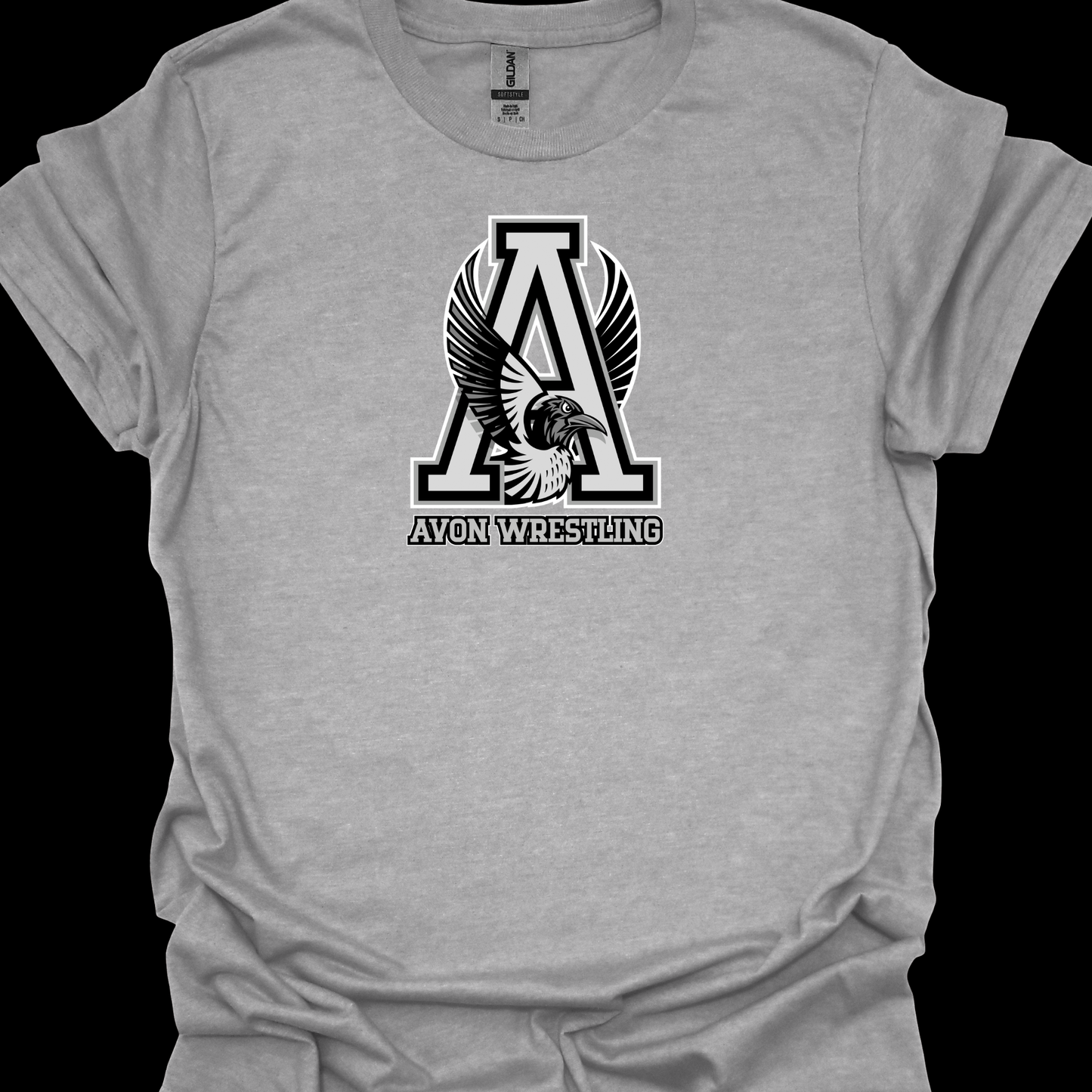 AVON WRESTLING-BIRD GREYSCALE