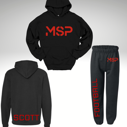 MSP - SMALL FOOTBALL BUNDLE #1 - Customized Pullover Hoodie & Sweats