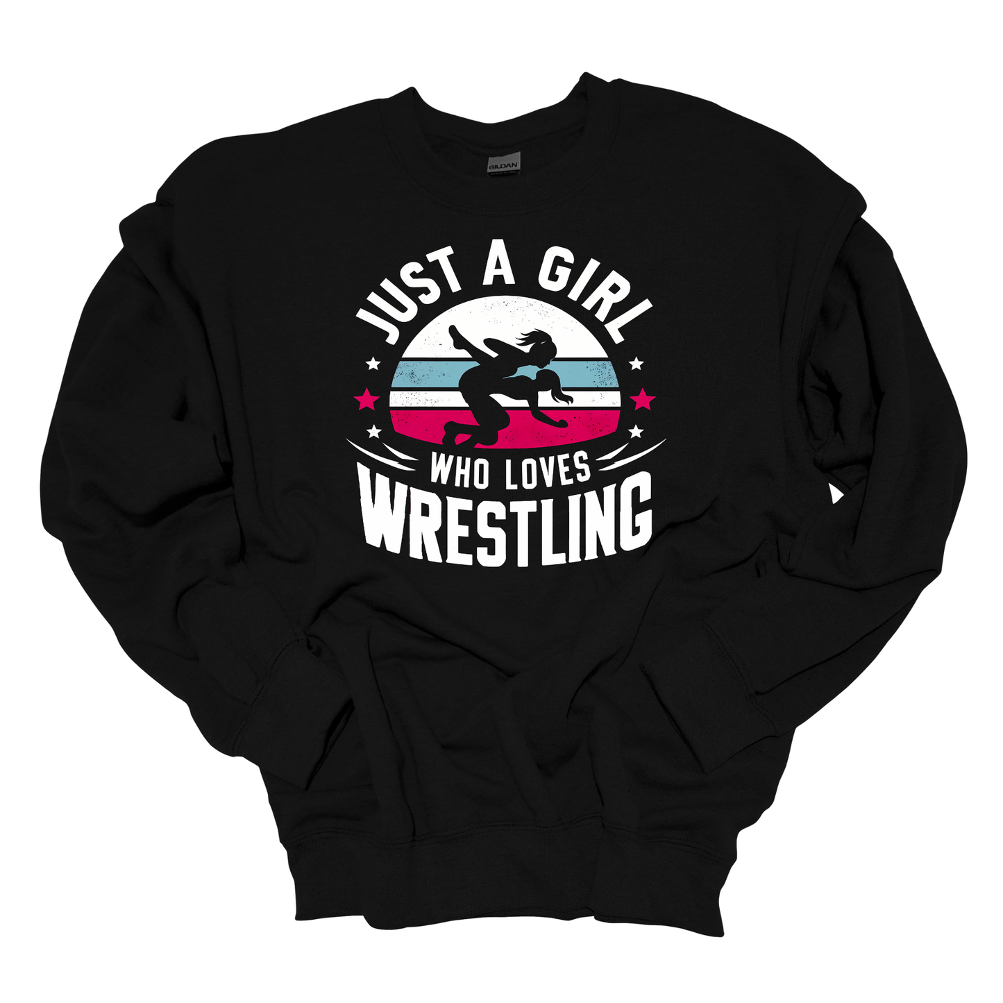 JUST A GIRL WHO LOVES WRESTLING CREWNECK SWEATSHIRT