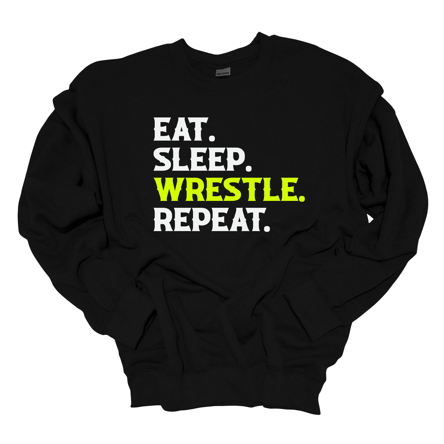 EAT SLEEP WRESTLE CREWNECK SWEATSHIRT