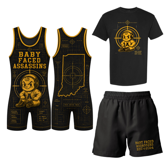 AWC BABY FACED ASSASSINS - SINGLET + SHIRT + SHORTS BUNDLE