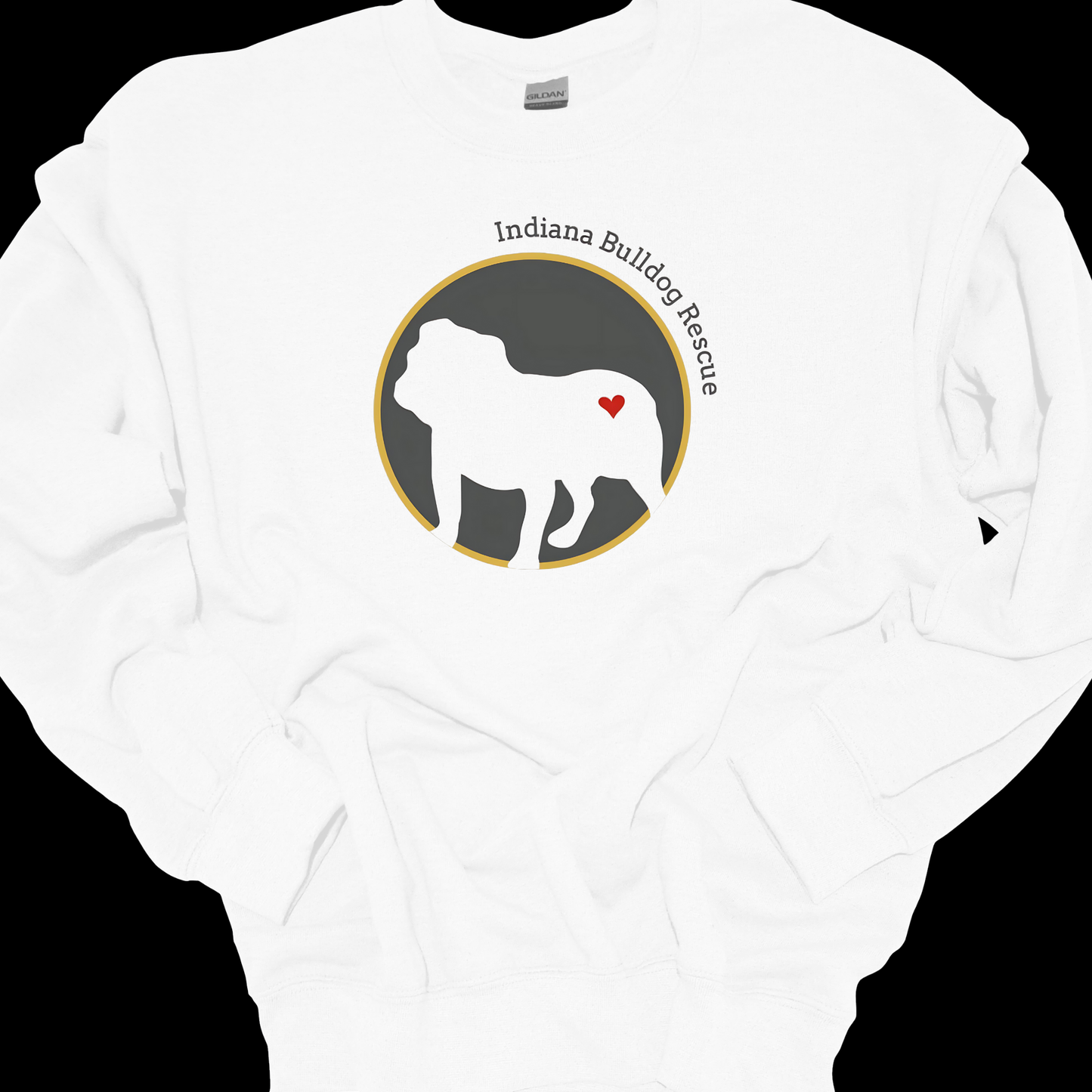 INDIANA BULLDOG RESCUE OFFICIAL LOGO CREWNECK