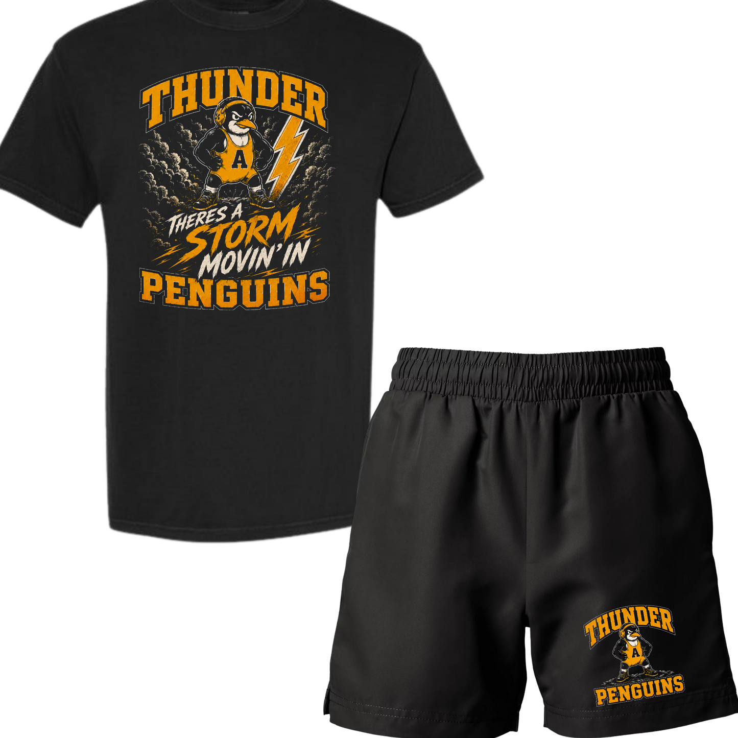 AWC-THUNDER PENGUINS TSHIRT + SHORTS BUNDLE