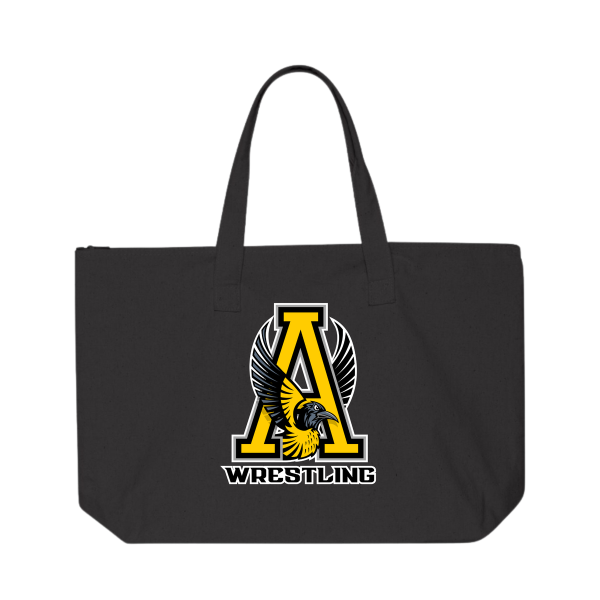 ZIPPER CLOSURE CANVAS TOTE BAG (22X15X5)