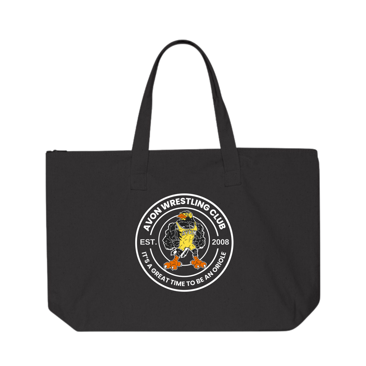ZIPPER CLOSURE CANVAS TOTE BAG (22X15X5)