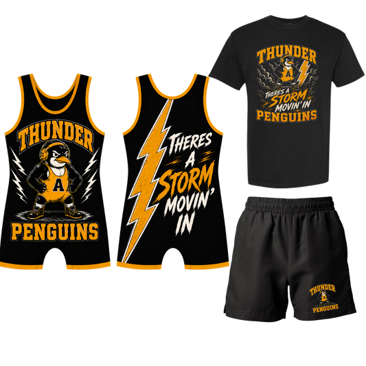 AWC THUNDER PENGUINS - SINGLET + SHIRT + SHORTS BUNDLE