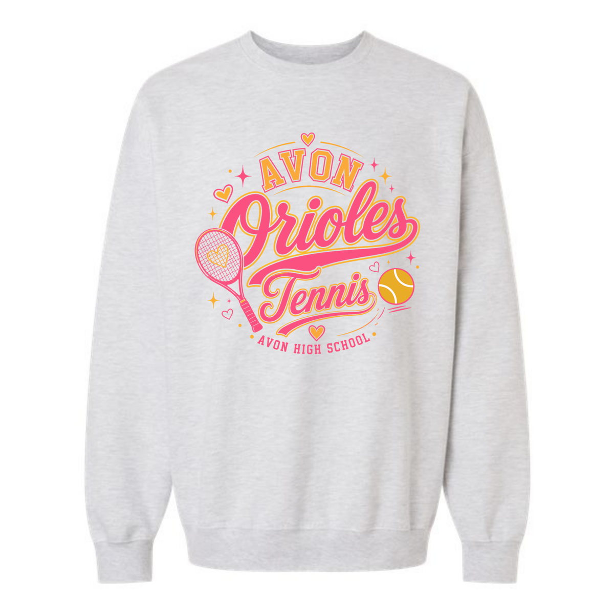 AVON TENNIS HEARTS2 PINK TEXT