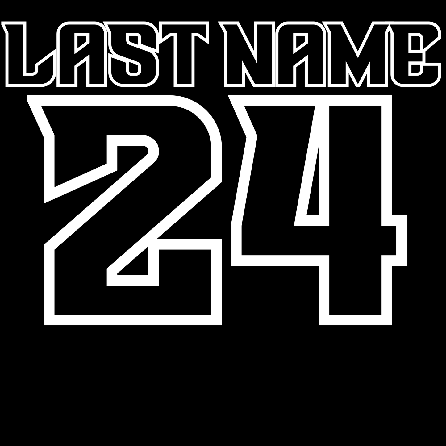 NAME & NUMBER ADD ON