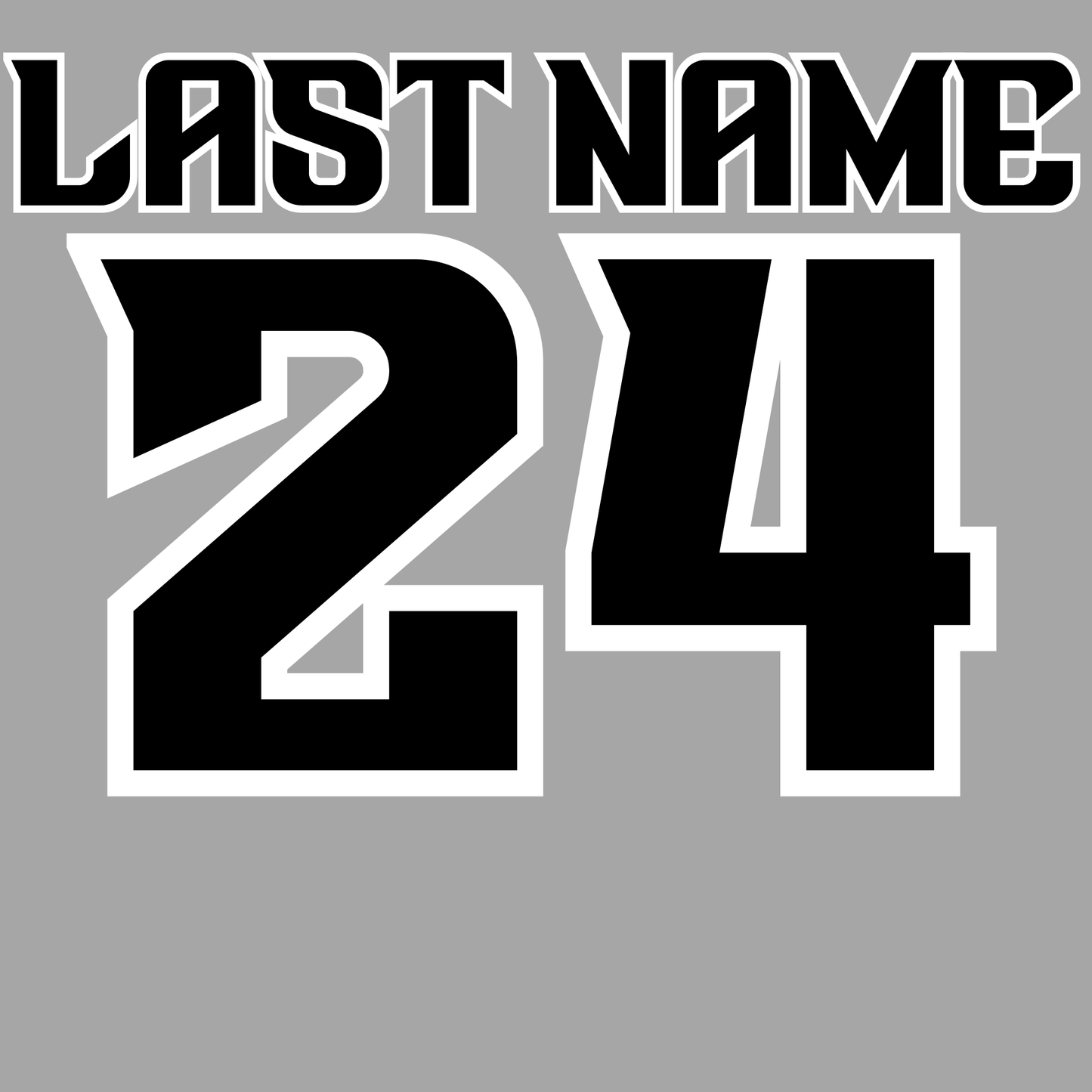 NAME & NUMBER ADD ON
