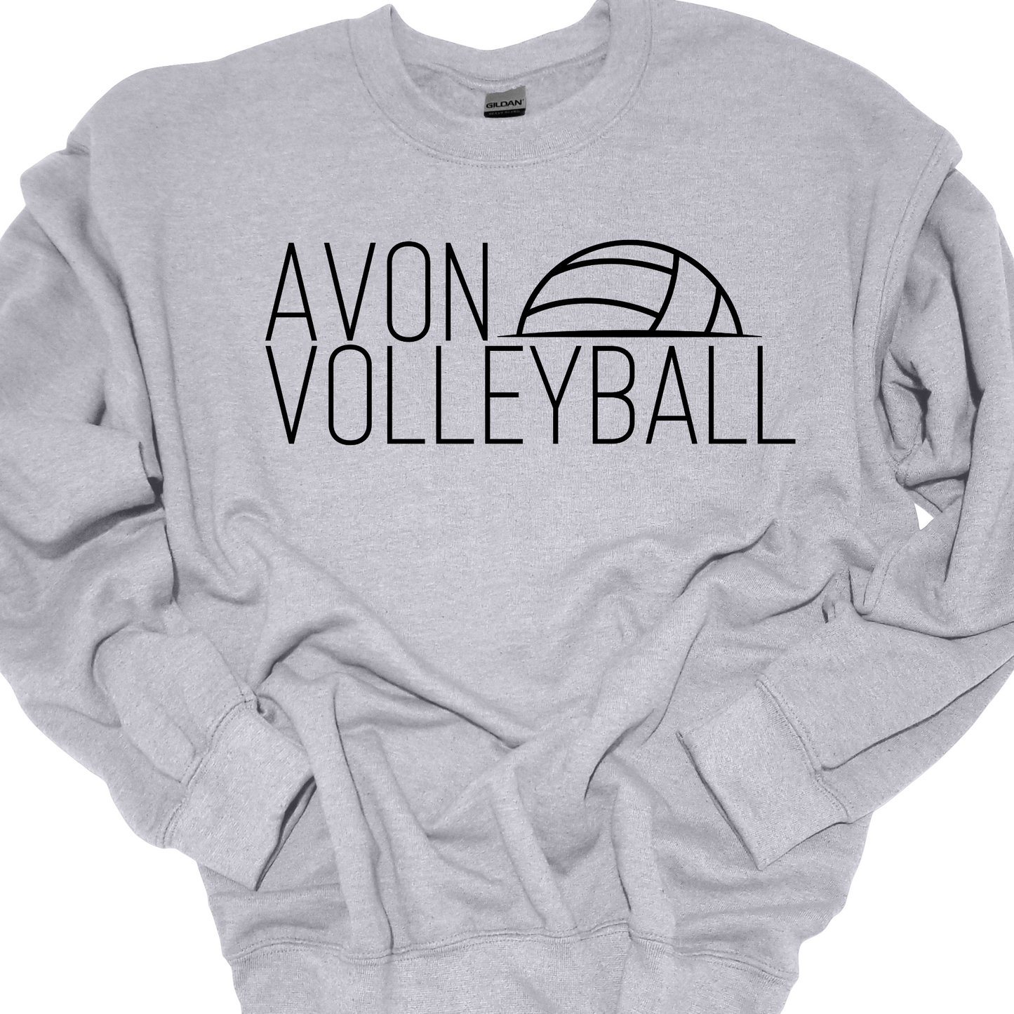 AVON VOLLEYBALL HALF BALL CREWNECK