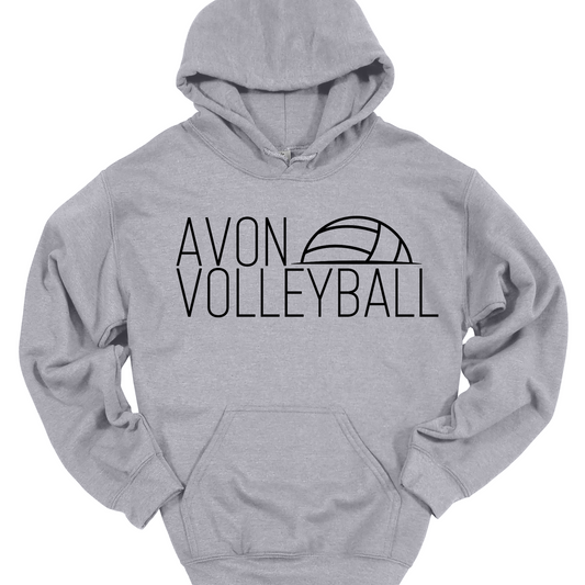 AVON VOLLEYBALL HALF BALL HOODIE