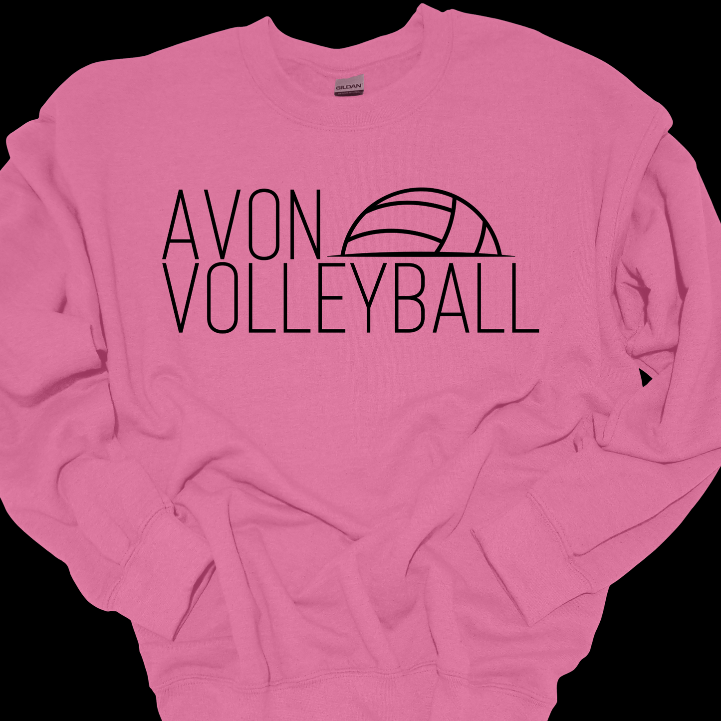 AVON VOLLEYBALL HALF BALL CREWNECK