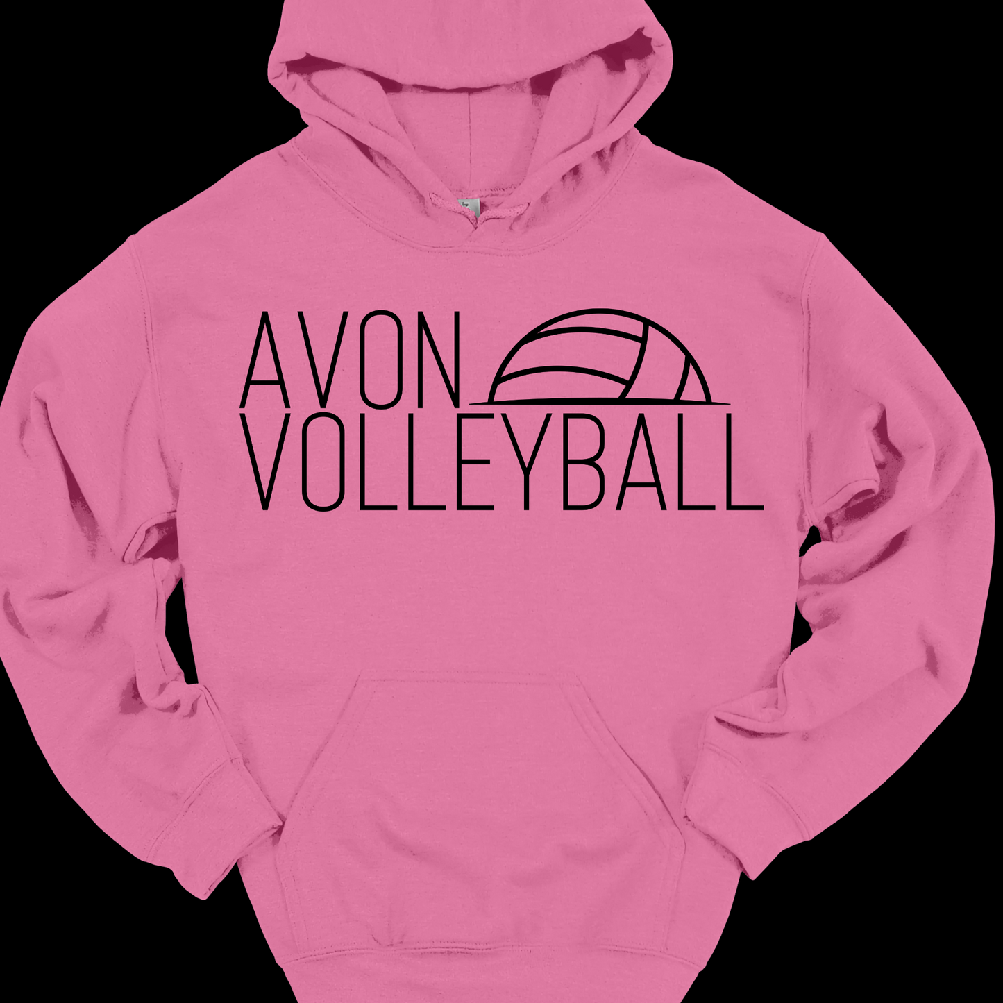 AVON VOLLEYBALL HALF BALL HOODIE