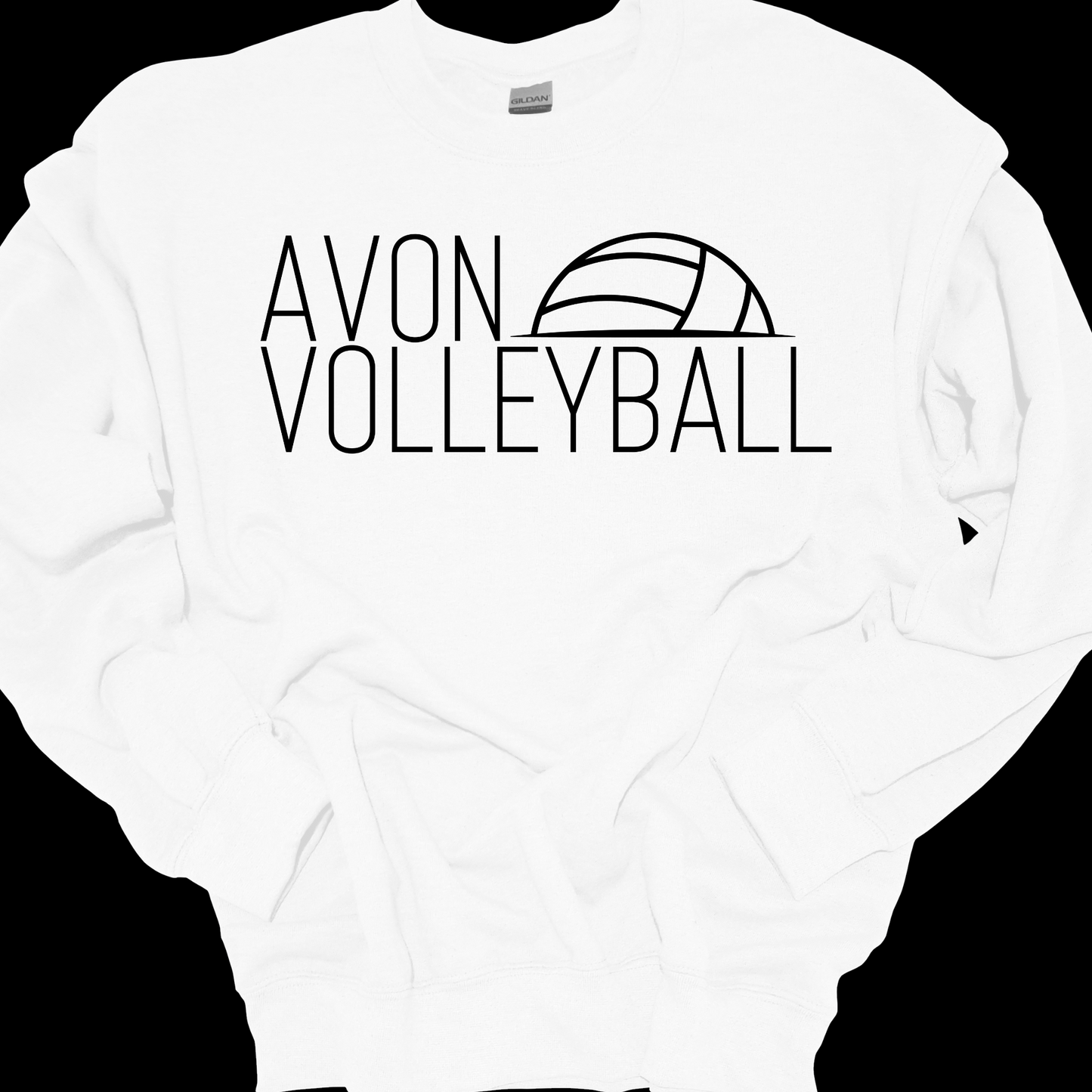 AVON VOLLEYBALL HALF BALL CREWNECK