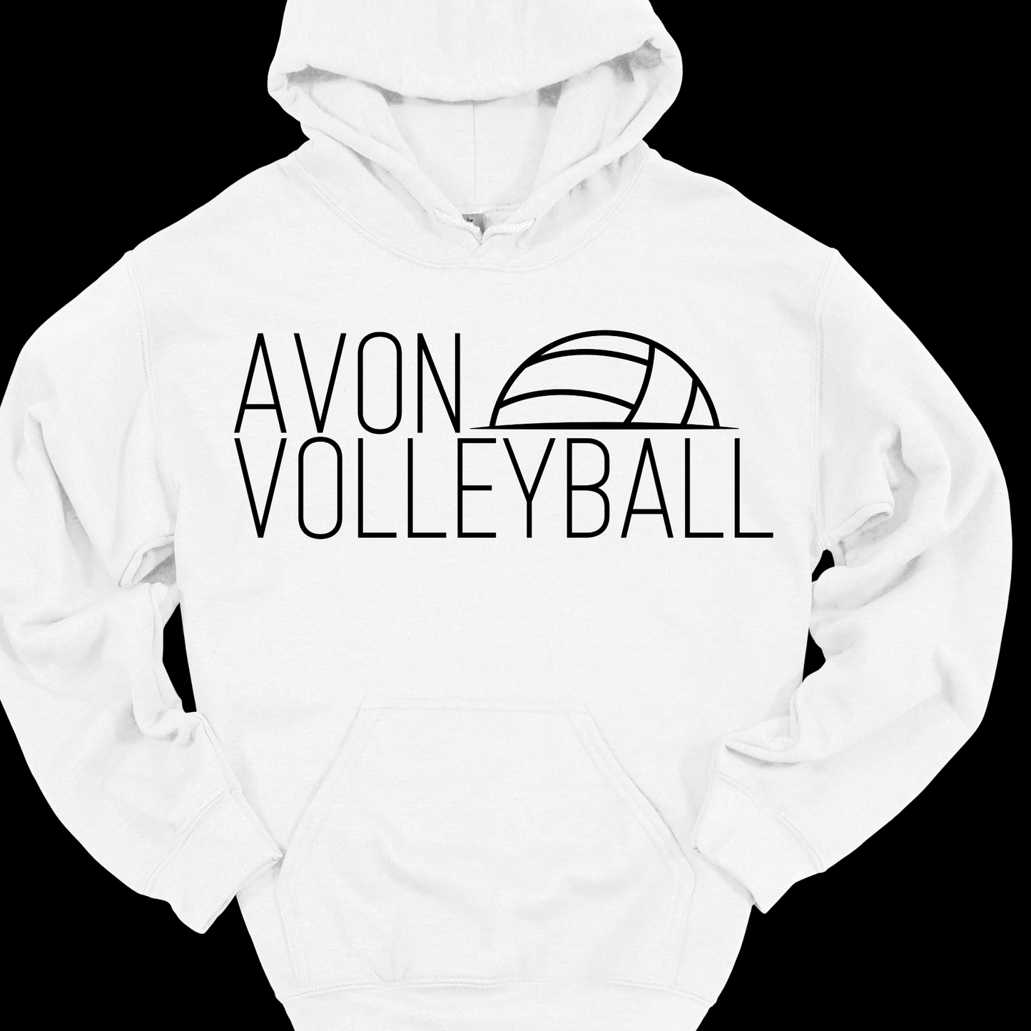 AVON VOLLEYBALL HALF BALL HOODIE