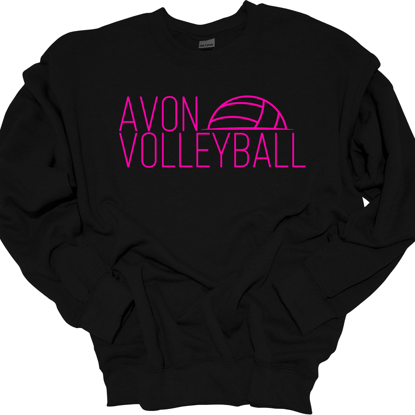 AVON VOLLEYBALL HALF BALL (PINK) CREWNECK