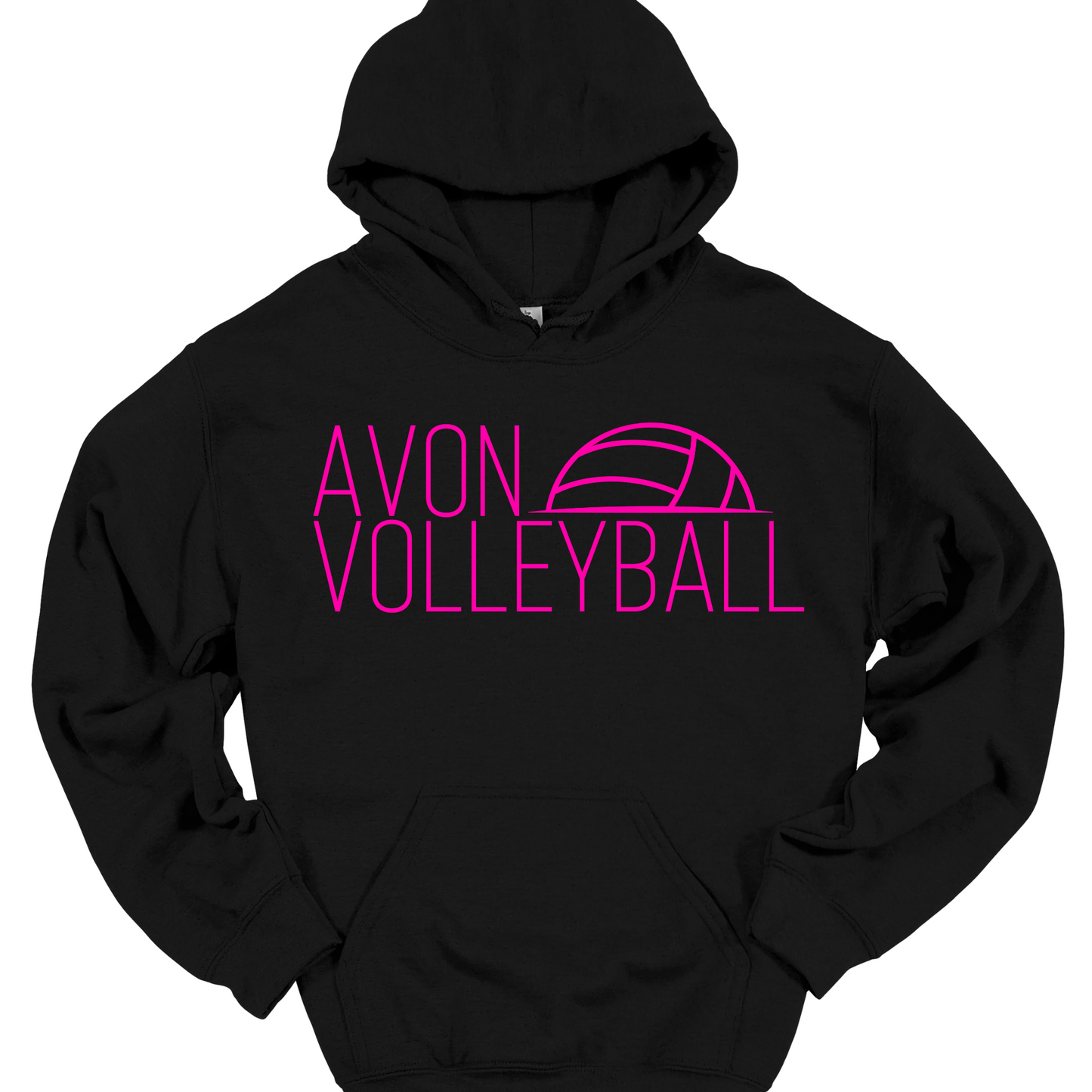 AVON VOLLEYBALL HALF BALL (PINK) HOODIE