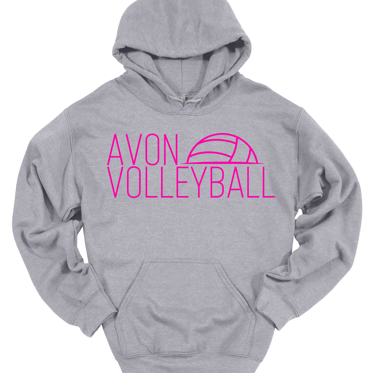 AVON VOLLEYBALL HALF BALL (PINK) HOODIE