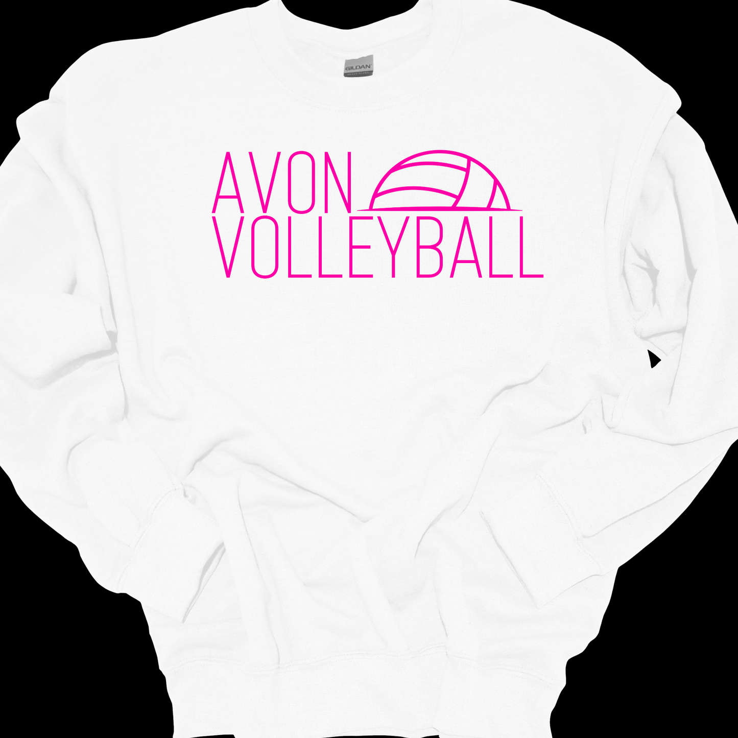 AVON VOLLEYBALL HALF BALL (PINK) CREWNECK